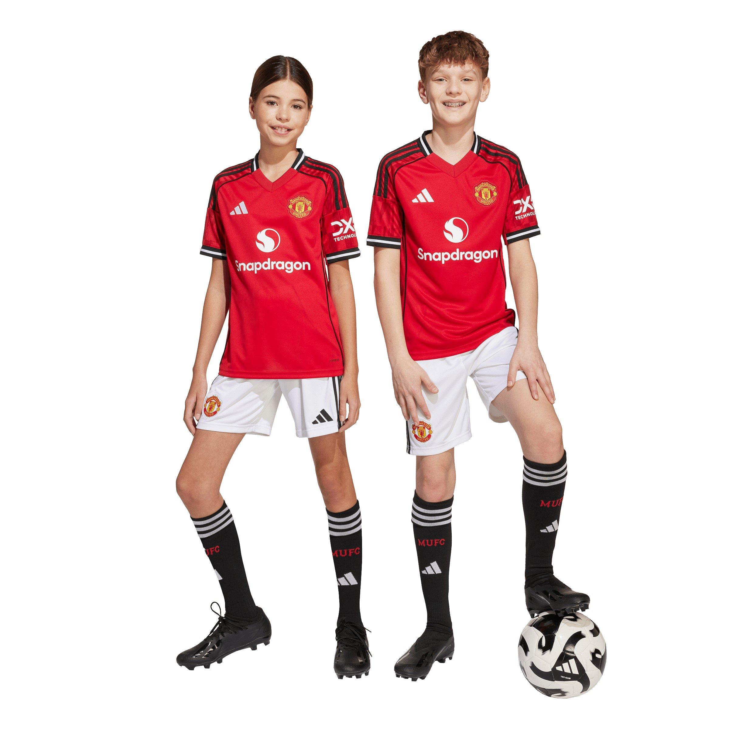 White - adidas - Manchester United Home Shorts 2025 2026 Juniors - 2