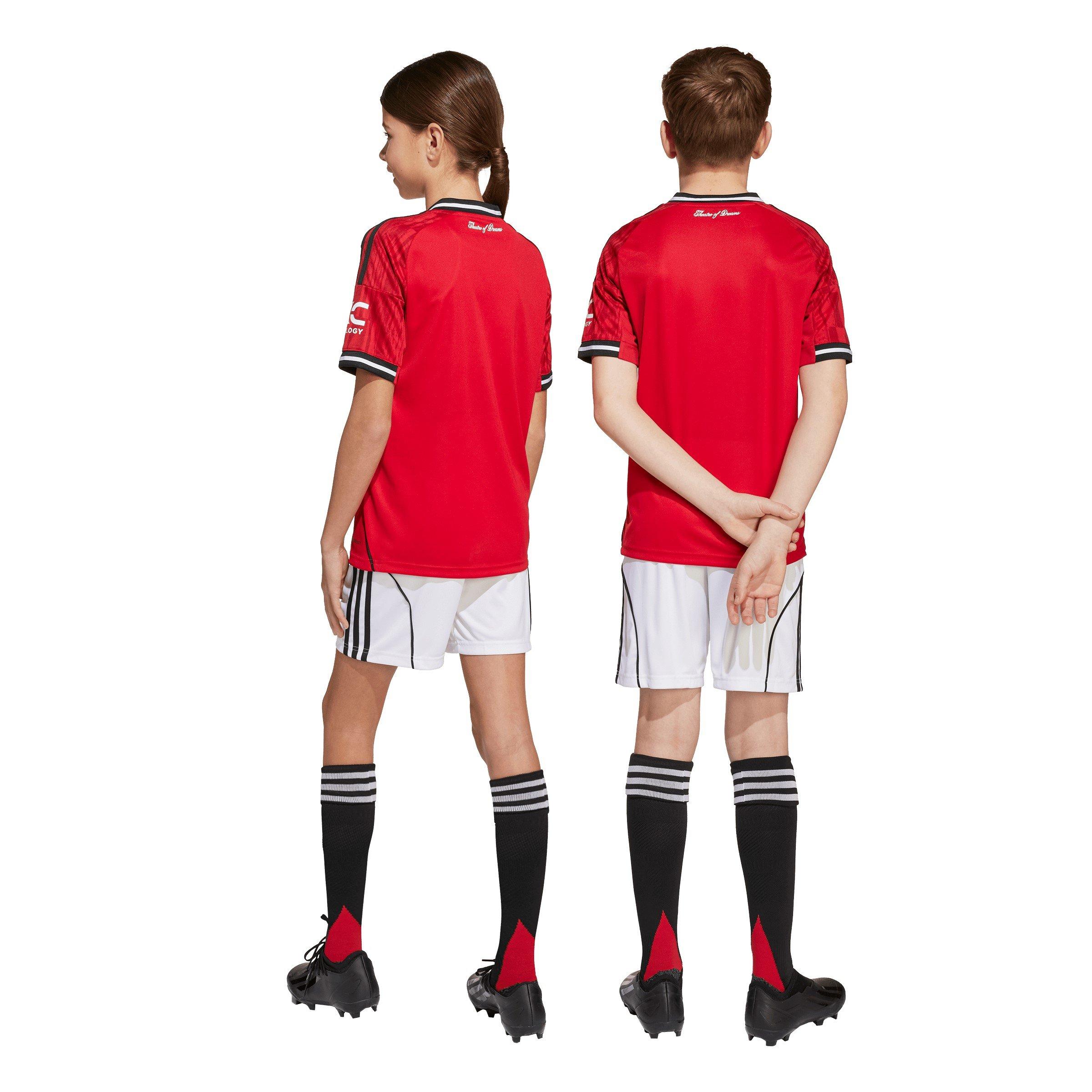 White - adidas - Manchester United Home Shorts 2025 2026 Juniors - 3