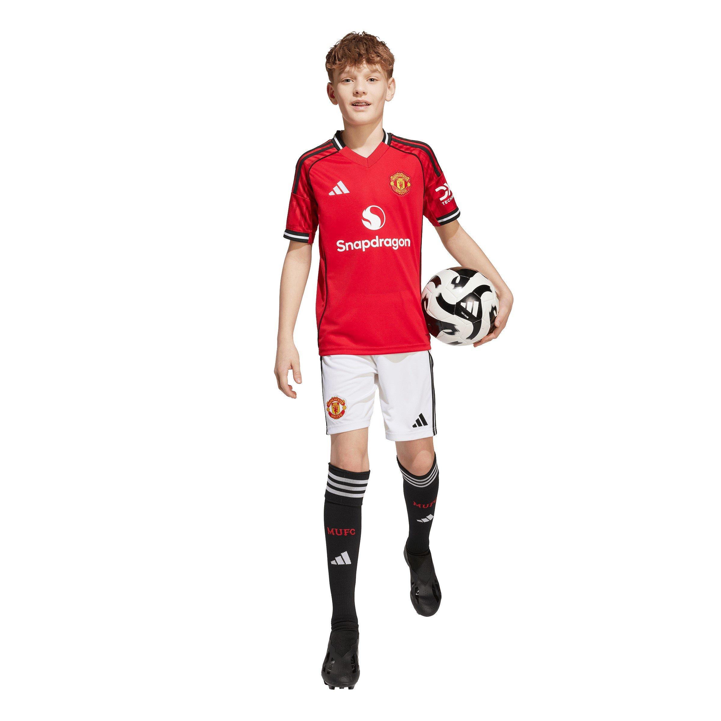 White - adidas - Manchester United Home Shorts 2025 2026 Juniors - 7