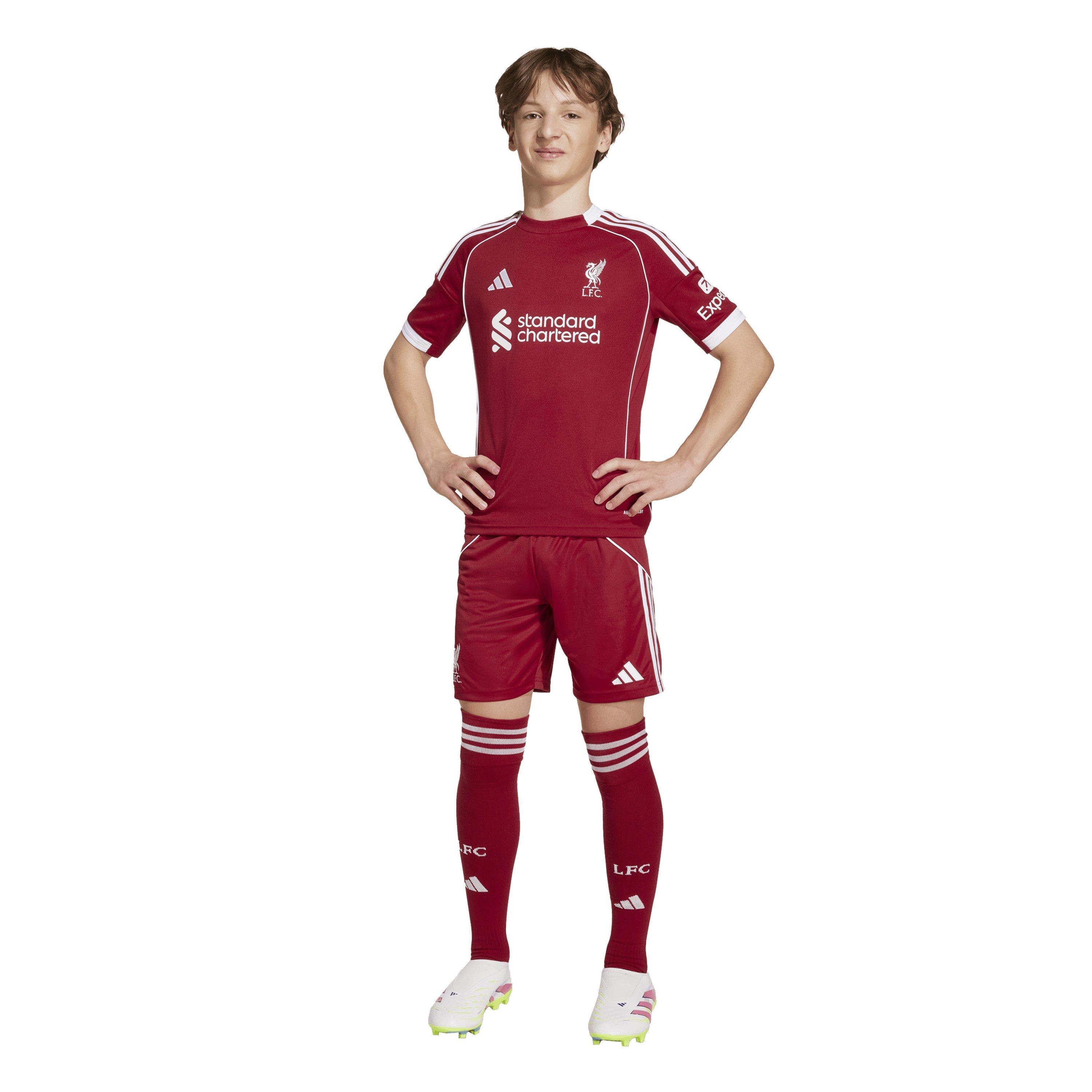 Rød - adidas - Liverpool Home Shorts 2025 2026 Juniors - 7