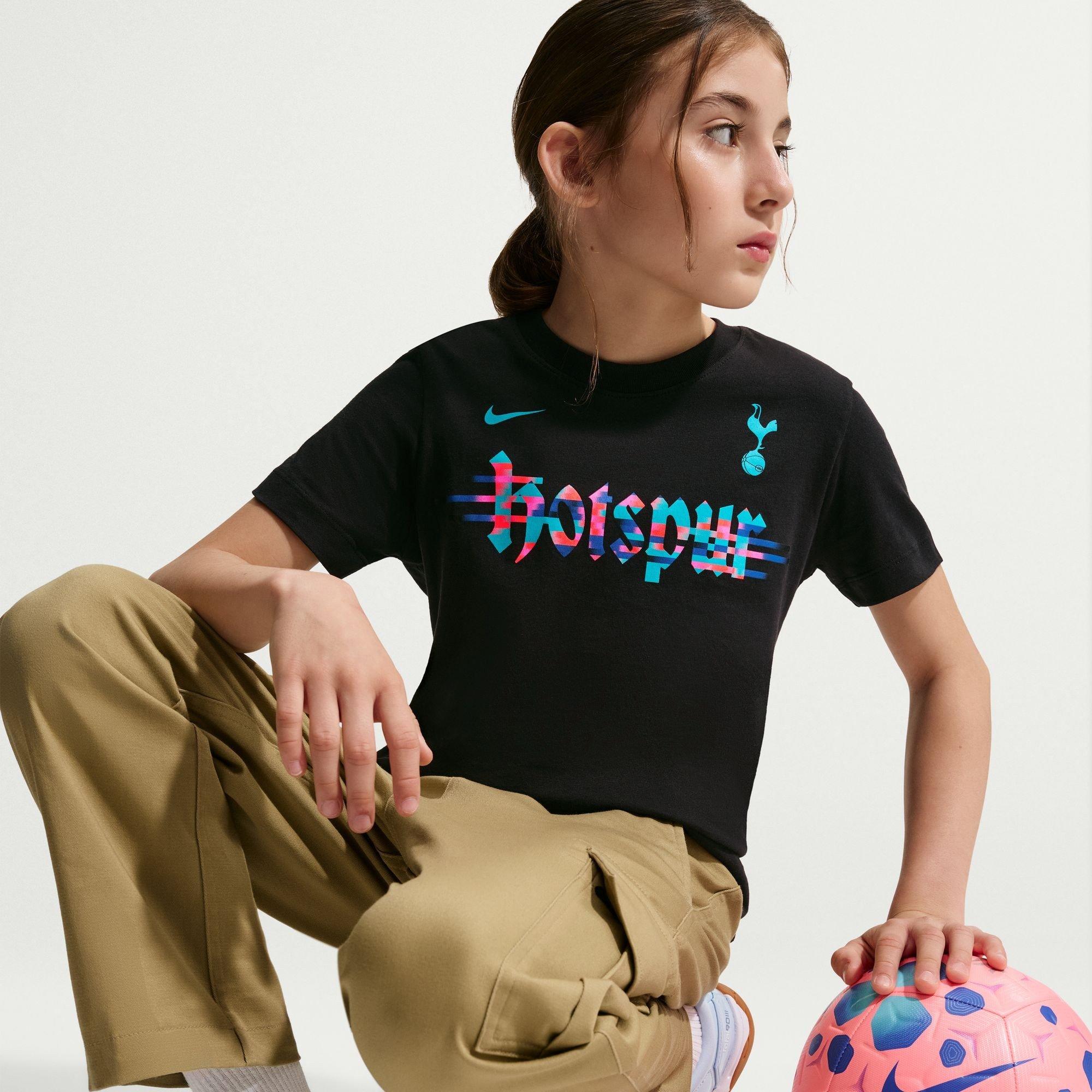 Black/White - Nike - Tottenham Wordmark T-Shirt Juniors - 3