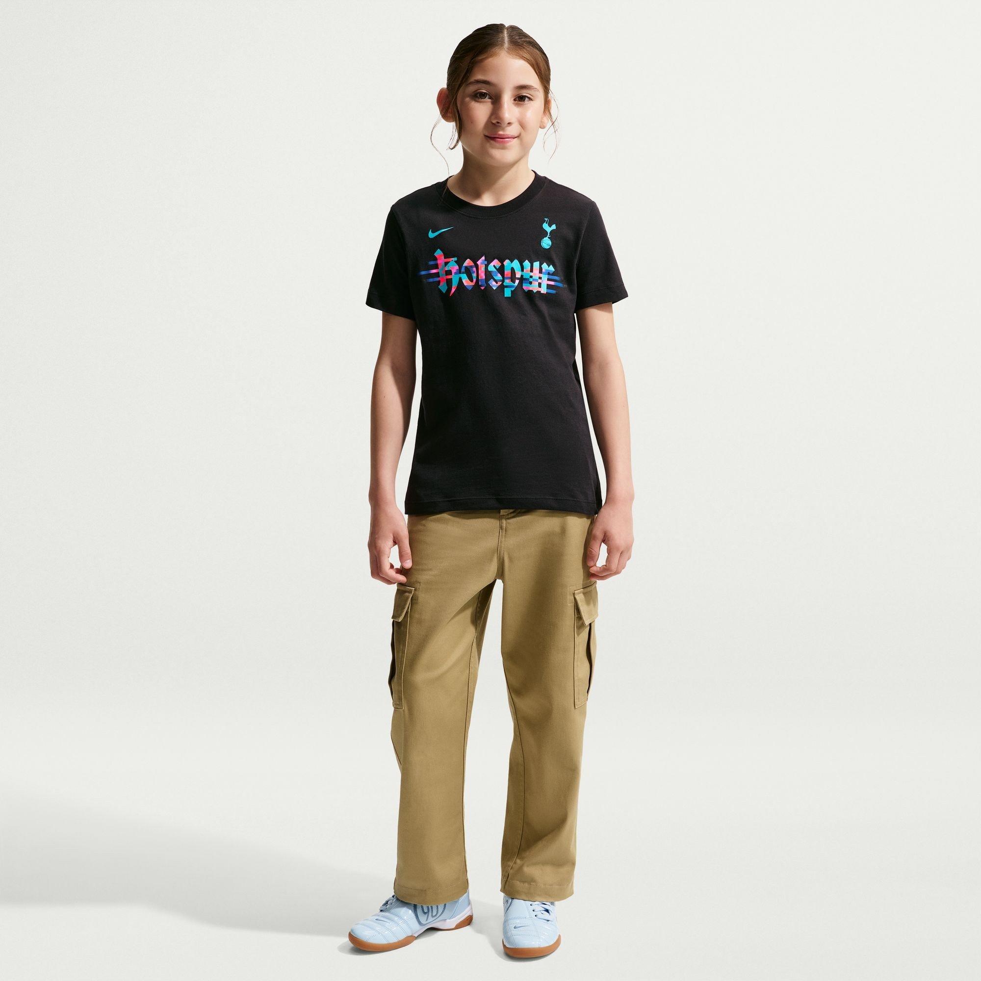 Black/White - Nike - Tottenham Wordmark T-Shirt Juniors - 4