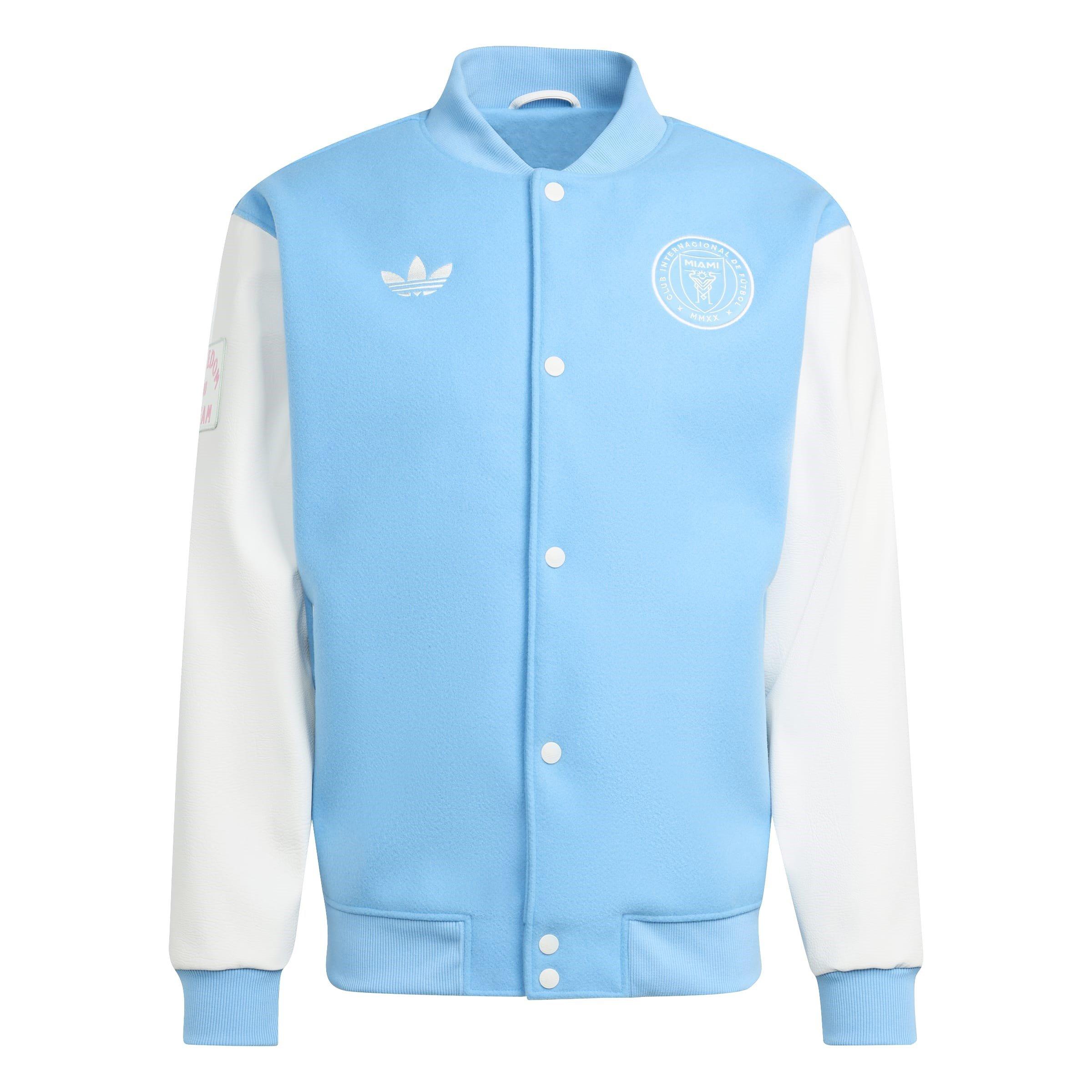 Blue/White - adidas - Inter Miami Originals Bomber Jacket Mens - 1