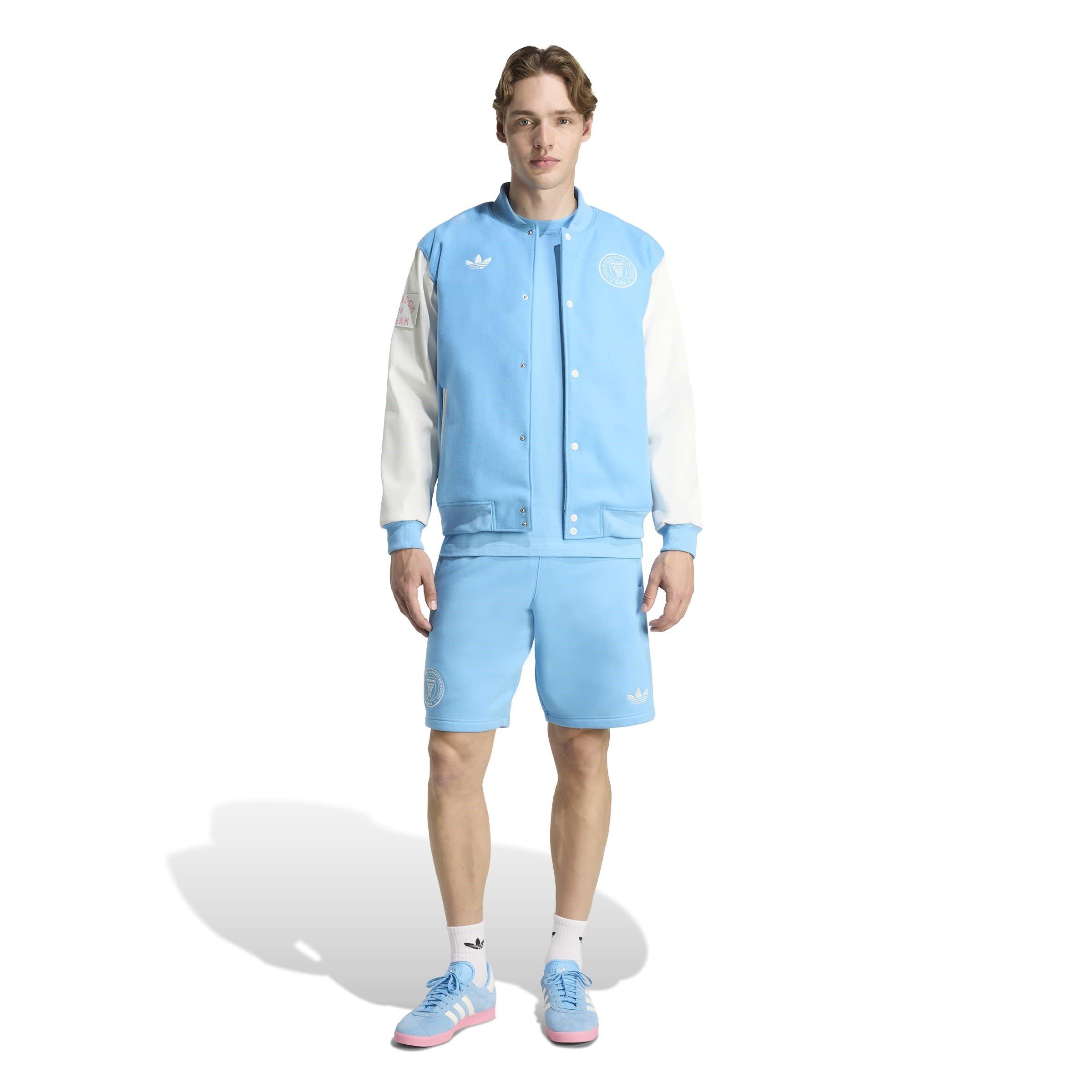 Blue/White - adidas - Inter Miami Originals Bomber Jacket Mens - 7