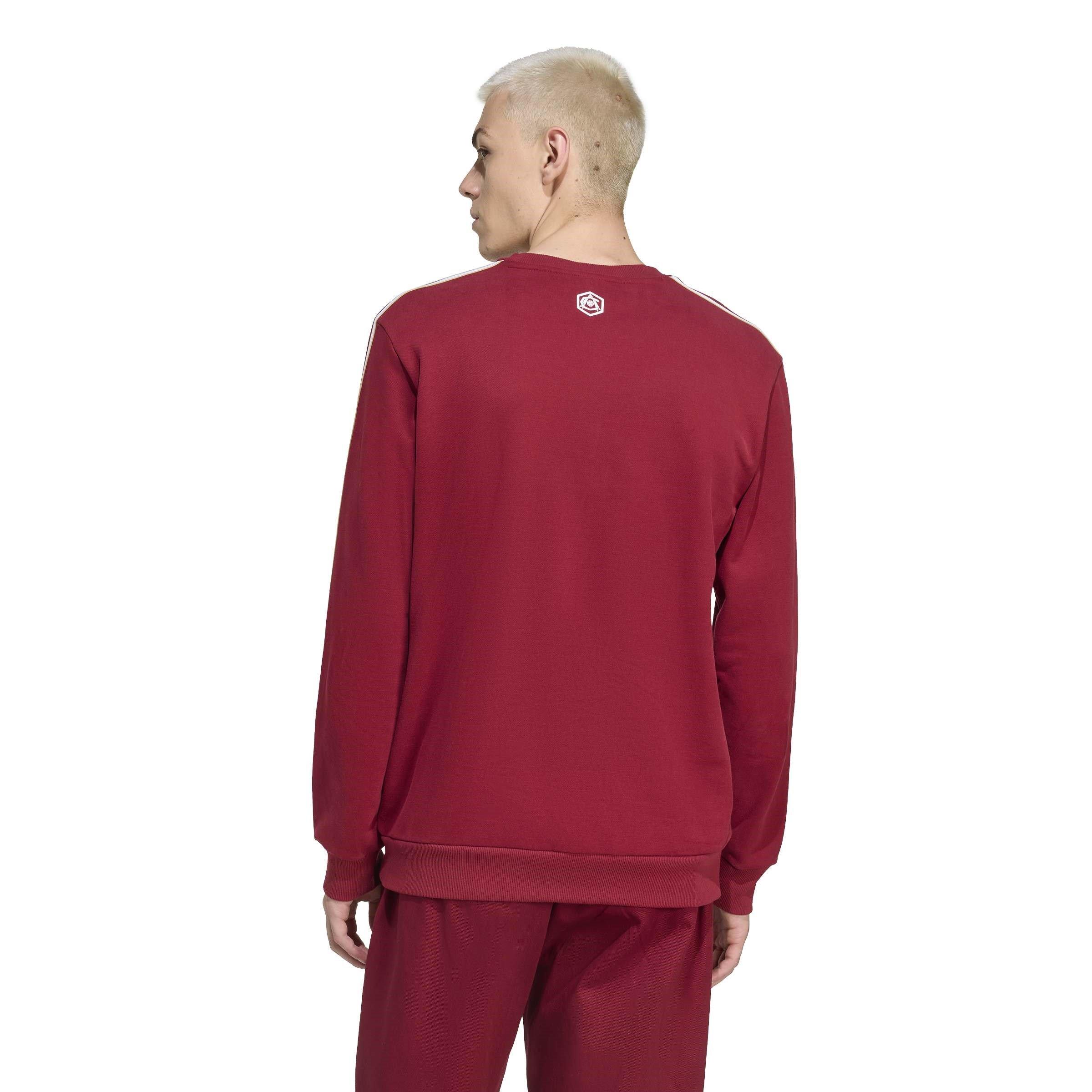 Rosso - adidas - Arsenal Terrace Icons Crew Neck Sweater Mens - 3