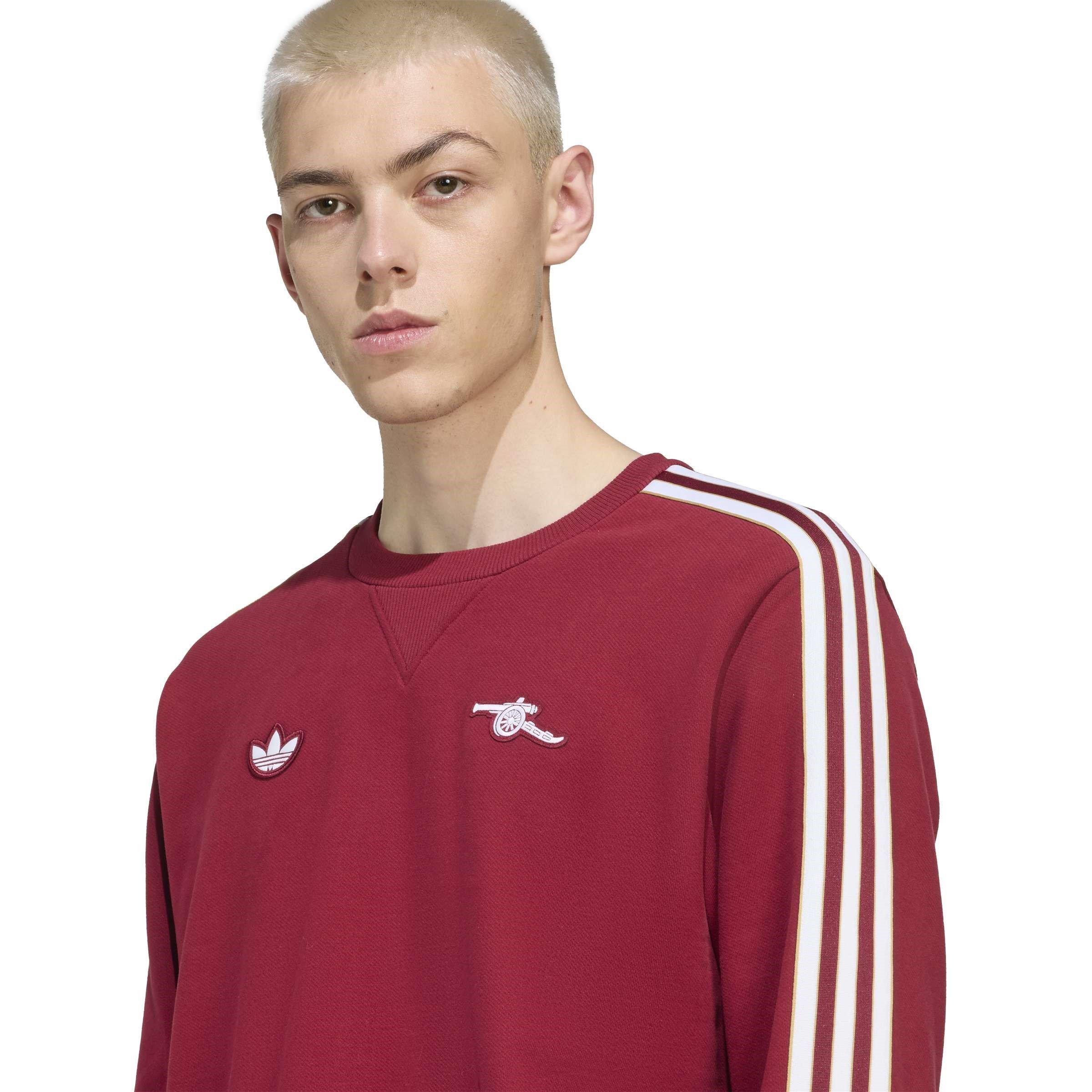Rosso - adidas - Arsenal Terrace Icons Crew Neck Sweater Mens - 4