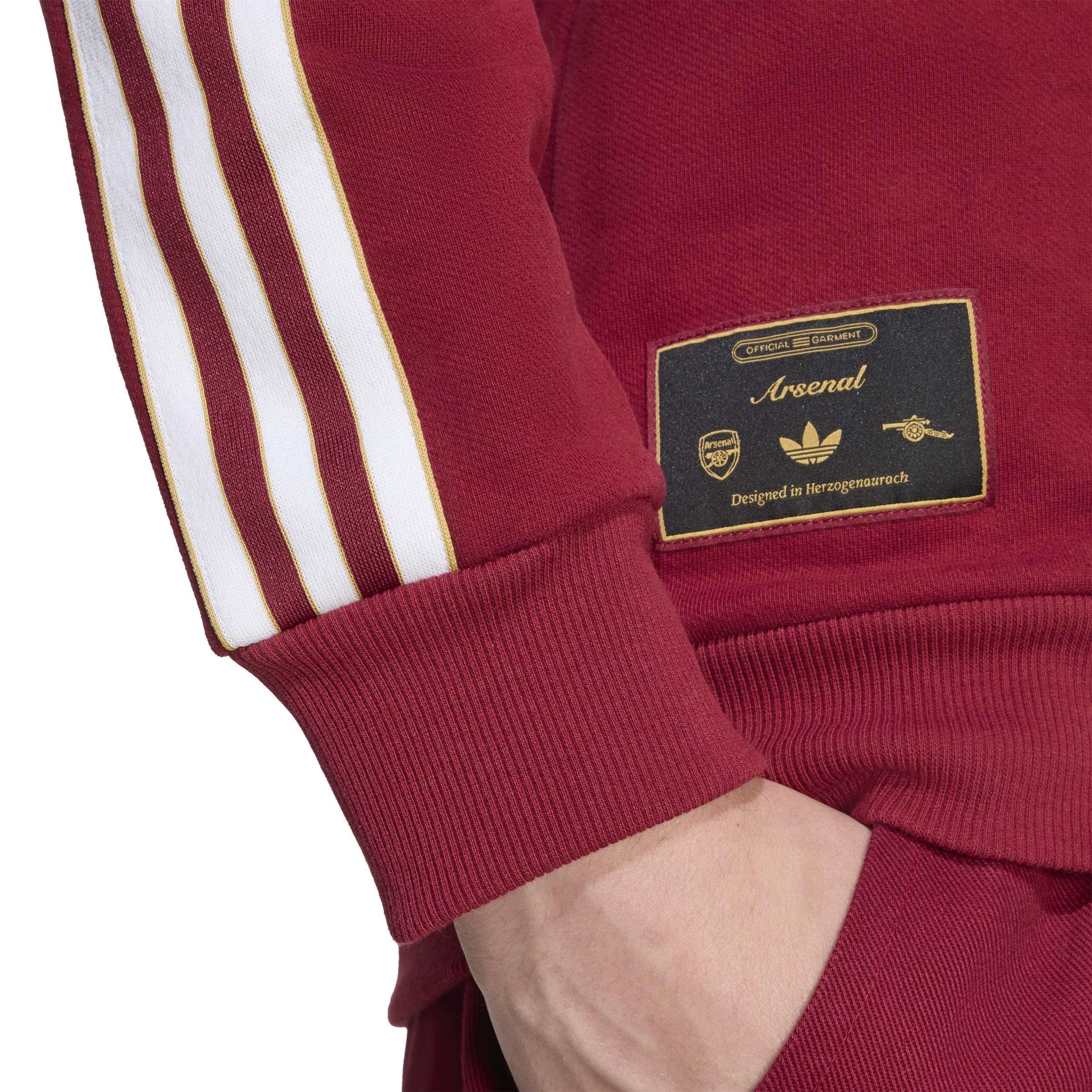 Rosso - adidas - Arsenal Terrace Icons Crew Neck Sweater Mens - 5