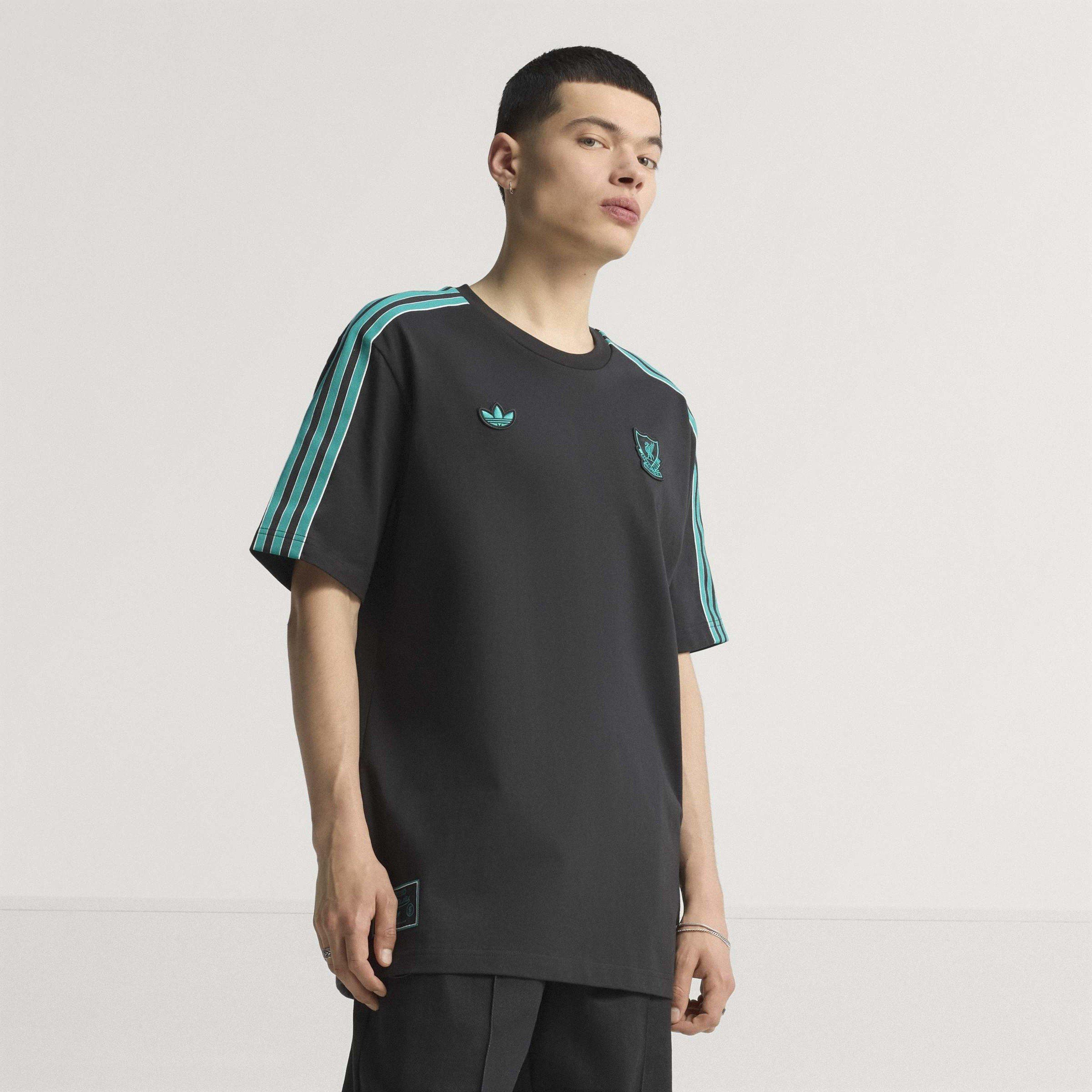 Preto - adidas - Liverpool Terrace Icon T-Shirt Adults - 8