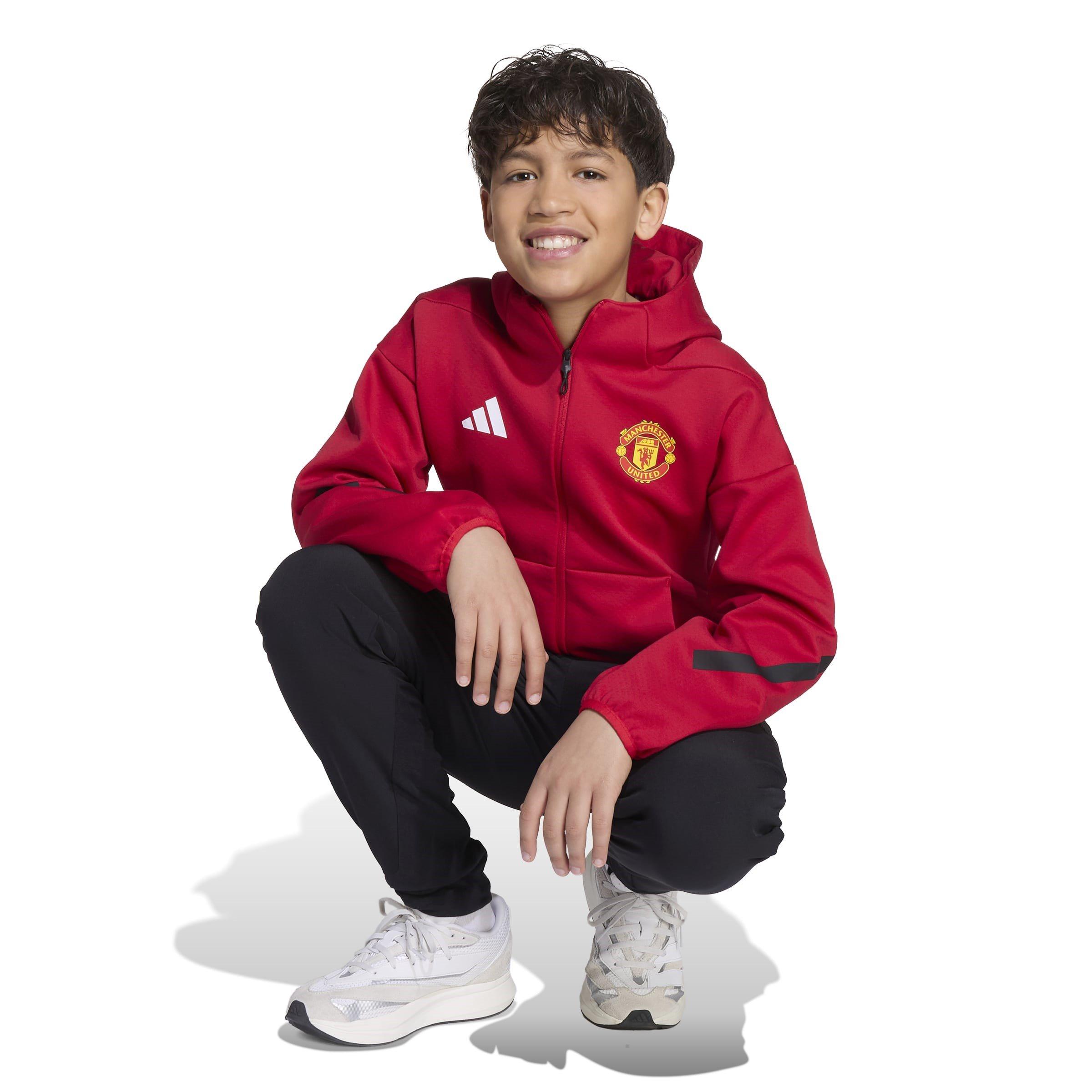 Red - adidas - Manchester United Anthem Jacket 2025 2026 Juniors - 5