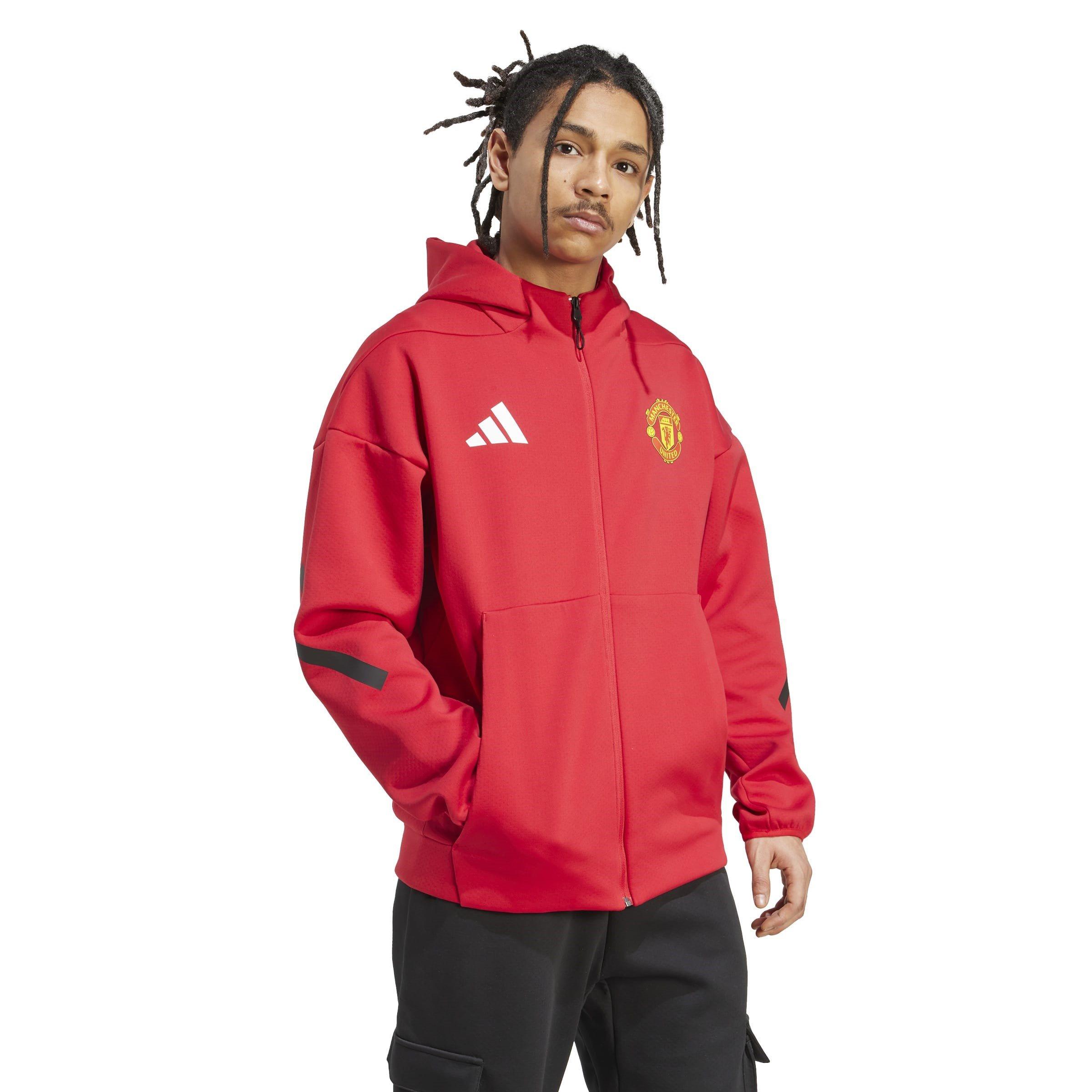 Red - adidas - Manchester United Anthem Jacket 2025 2026 Mens - 4