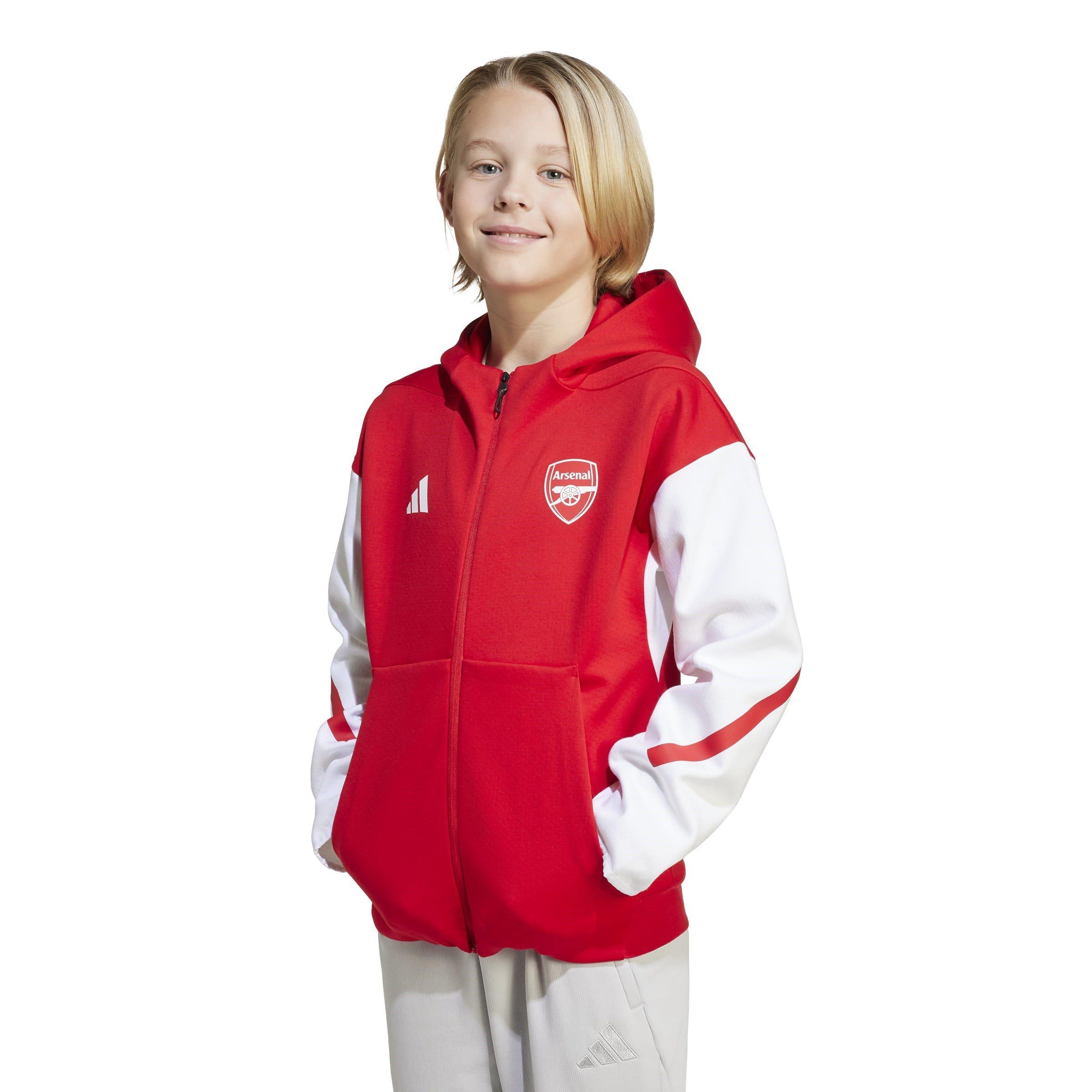 Crveno/Bijelo - adidas - Arsenal Anthem Jacket Juniors - 4