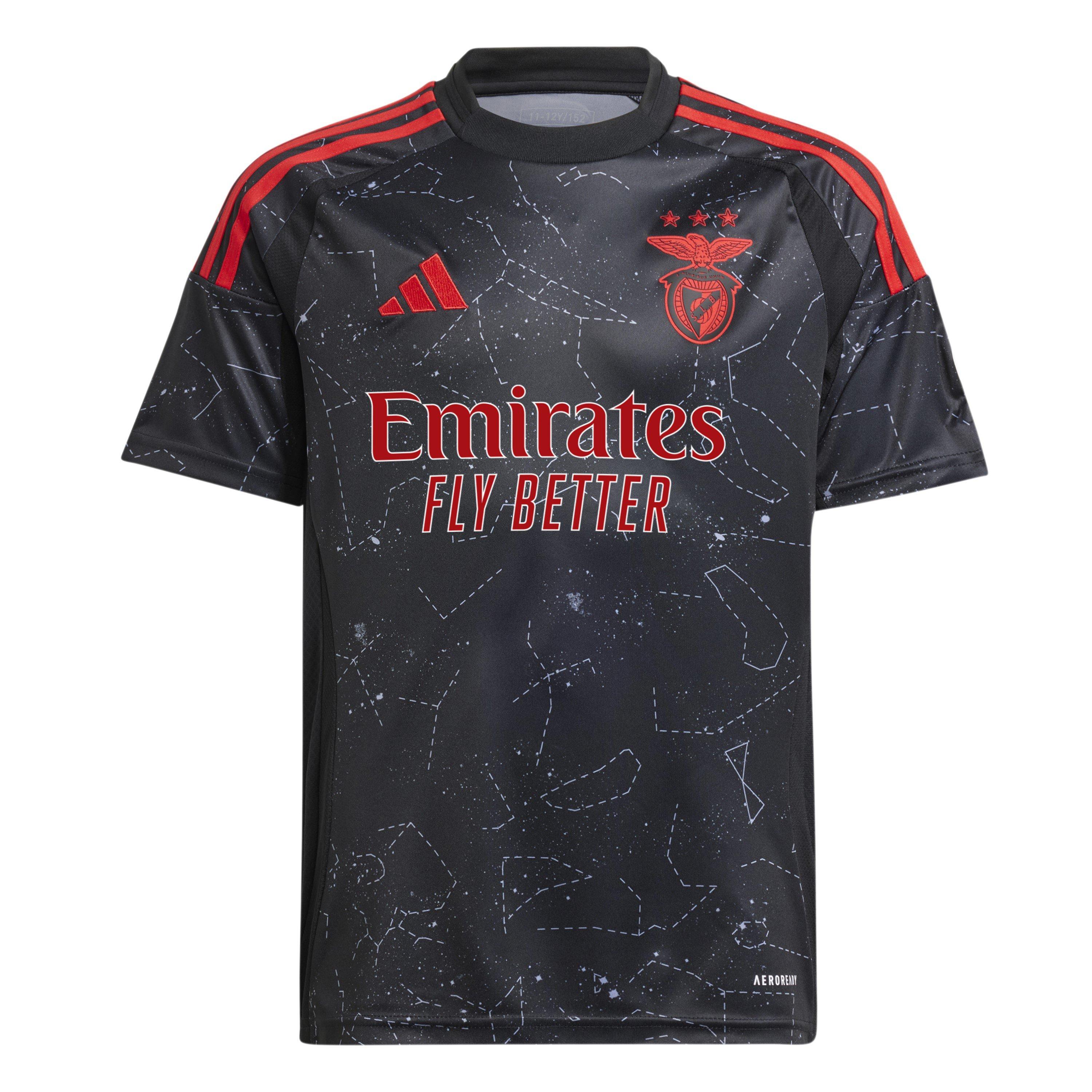 Adidas  Kids Kids Benfica Away Shirt 24/25 - Black - 11-12 Years