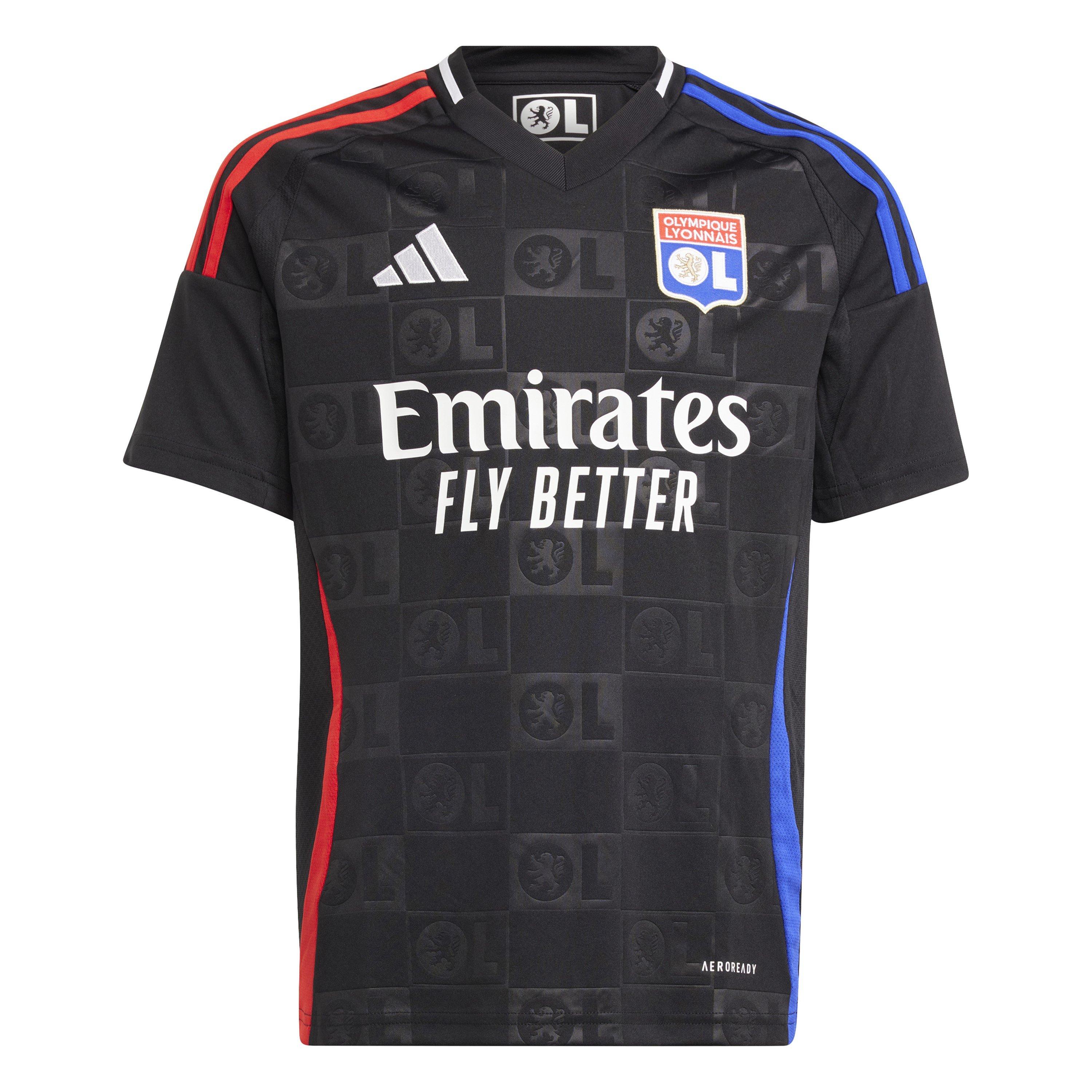 Black - adidas - Kids' Olympique Lyonnais Licensed Short Sleeve T-Shirt - 1