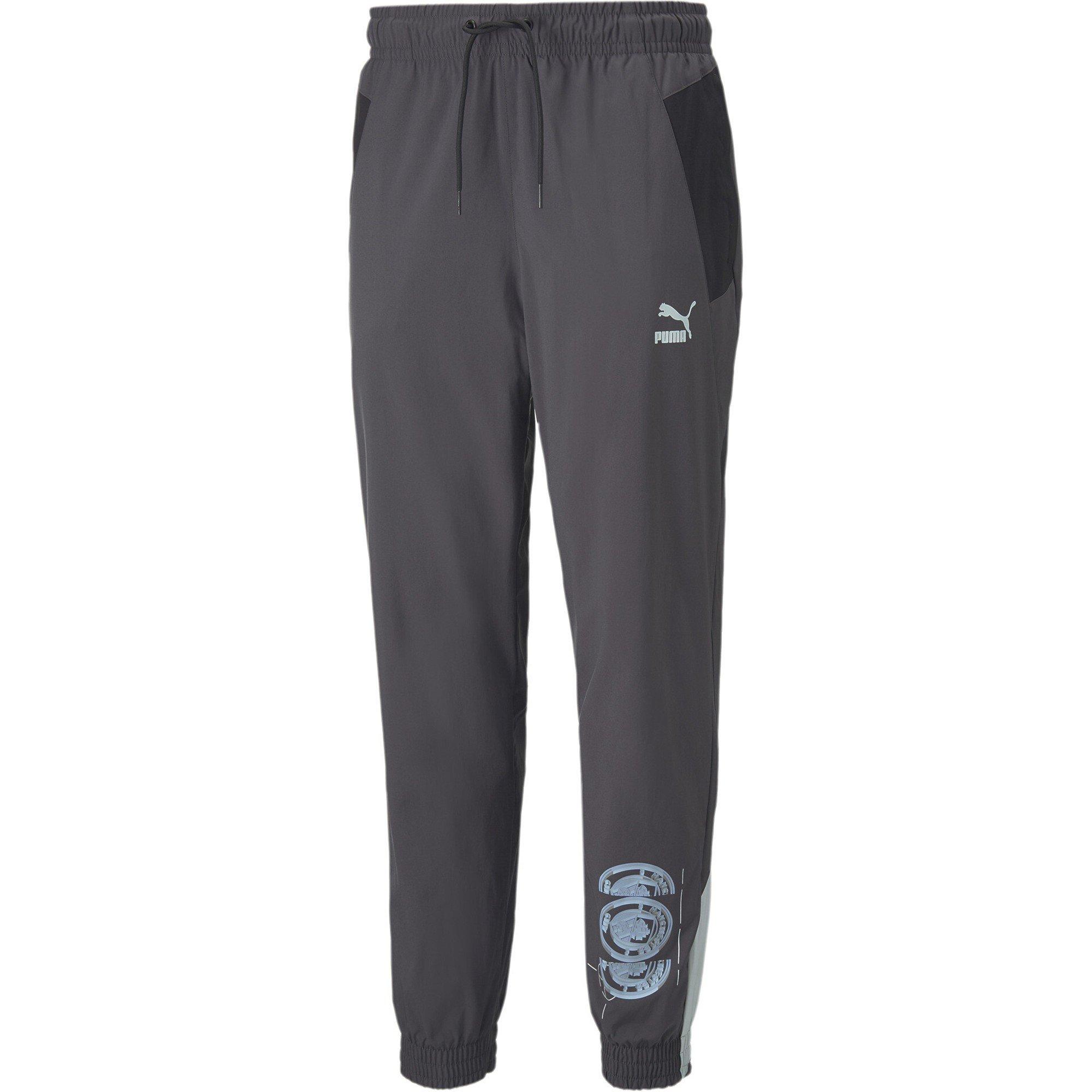 Puma Men's Manchester City Licensed Tracksuit Bottoms - Asphalt/Blk - L