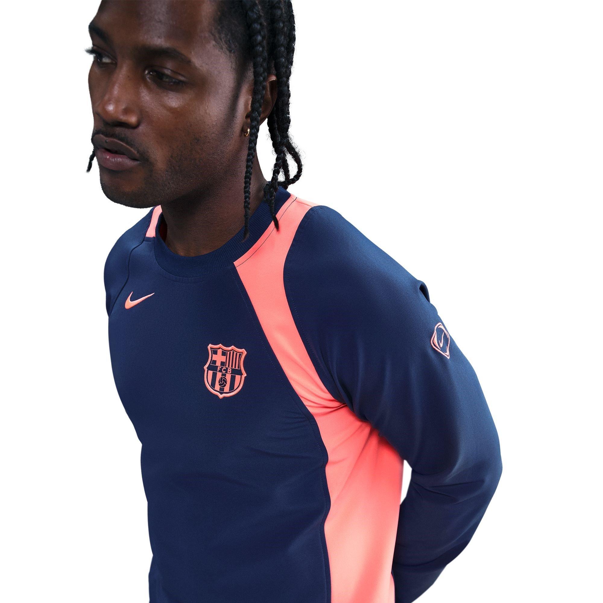 Nike Men's Barcelona Third T90 Sweater 2025 2026 Adults - Blue/Orange - XL