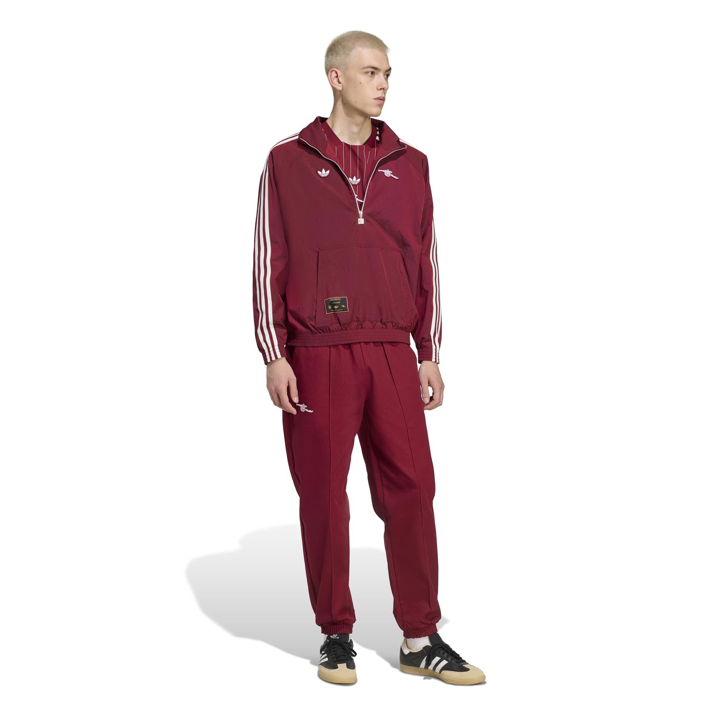 Vermelho - adidas - Arsenal Icons Half Zip Tracksuit Top Mens - 4