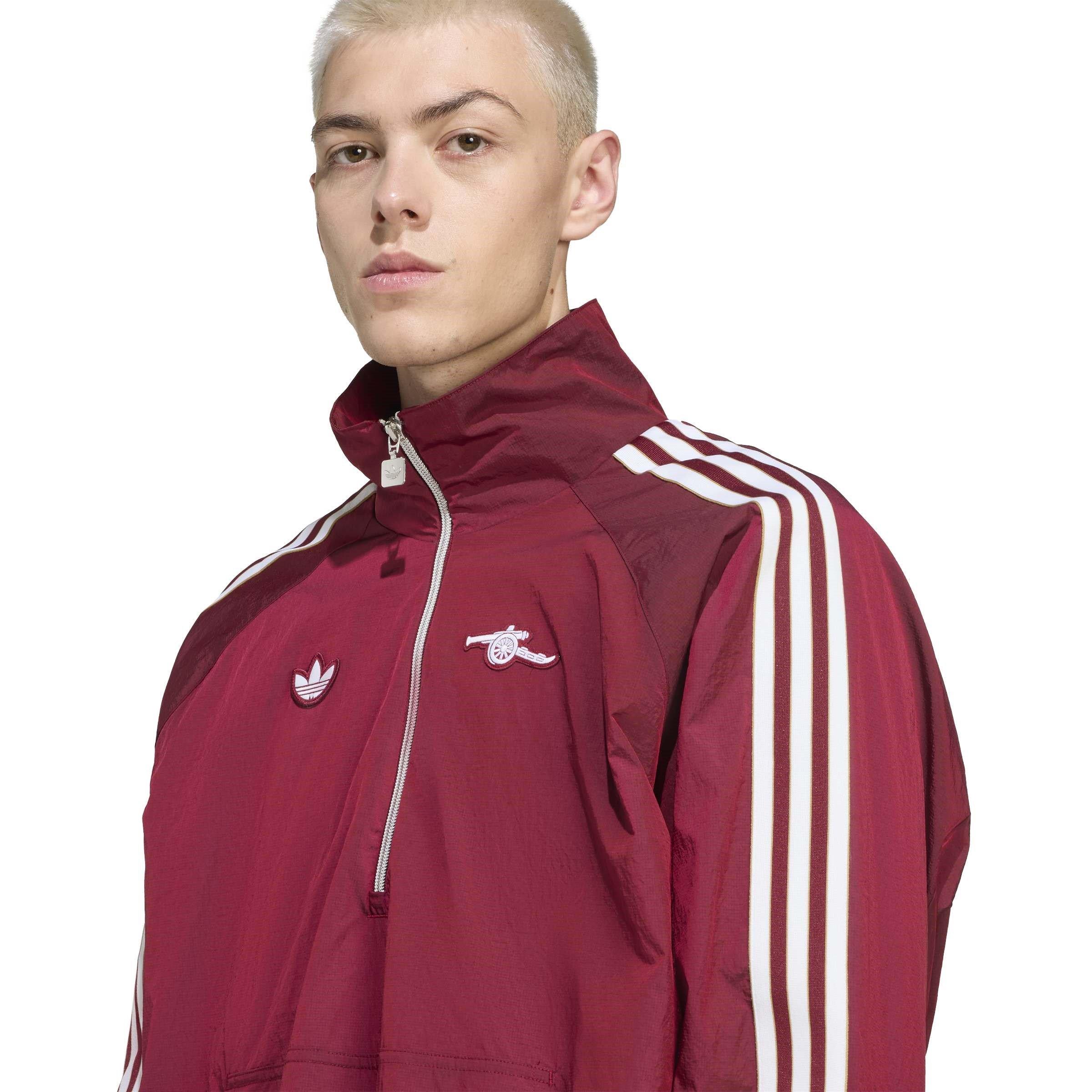 Vermelho - adidas - Arsenal Icons Half Zip Tracksuit Top Mens - 5