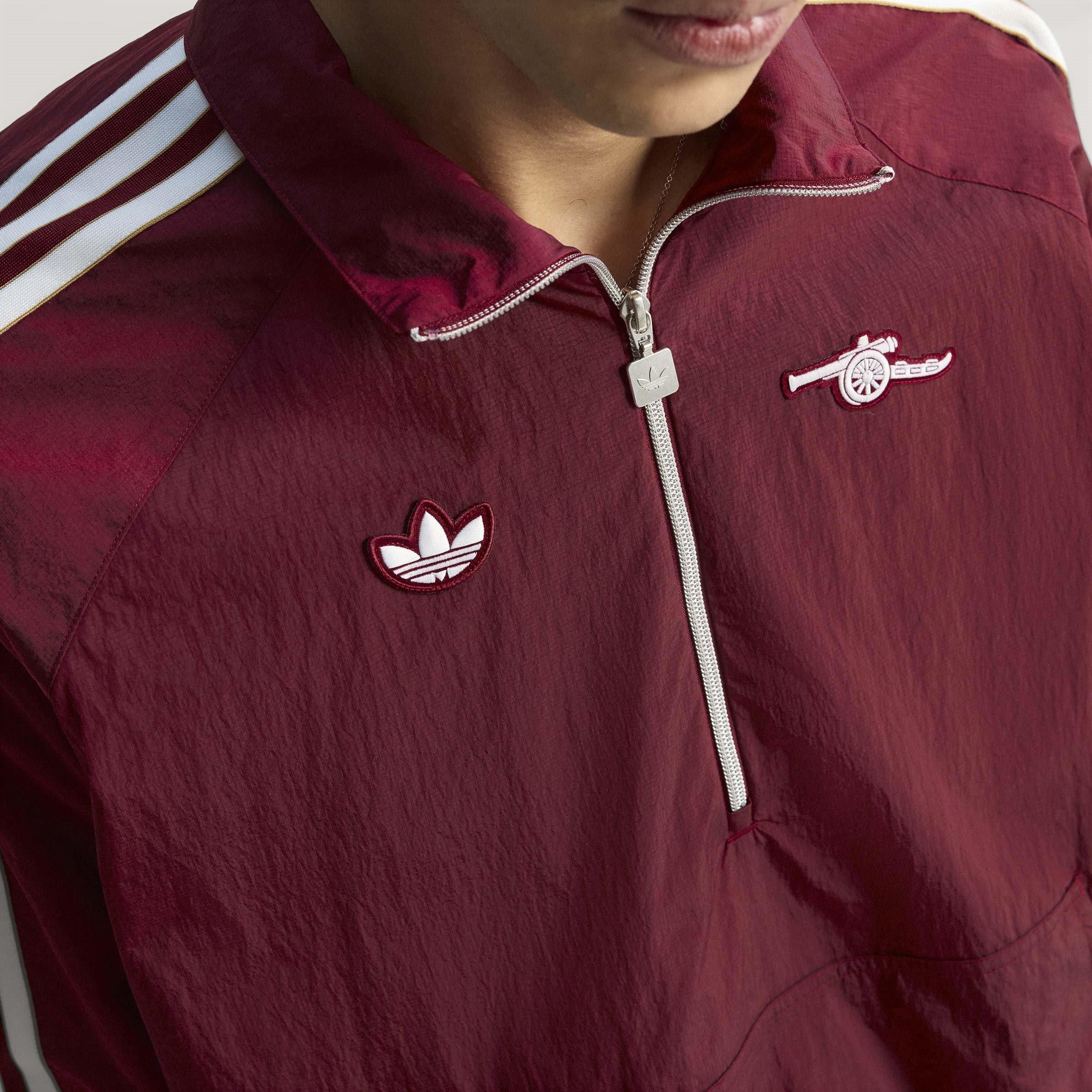 Vermelho - adidas - Arsenal Icons Half Zip Tracksuit Top Mens - 10