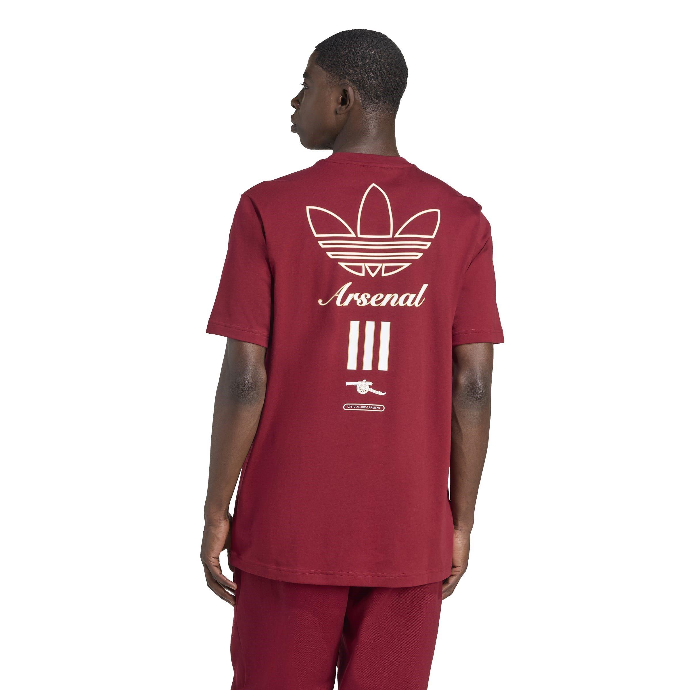 Red - adidas - Arsenal Terrace Icons Graphic T-Shirt Mens - 3