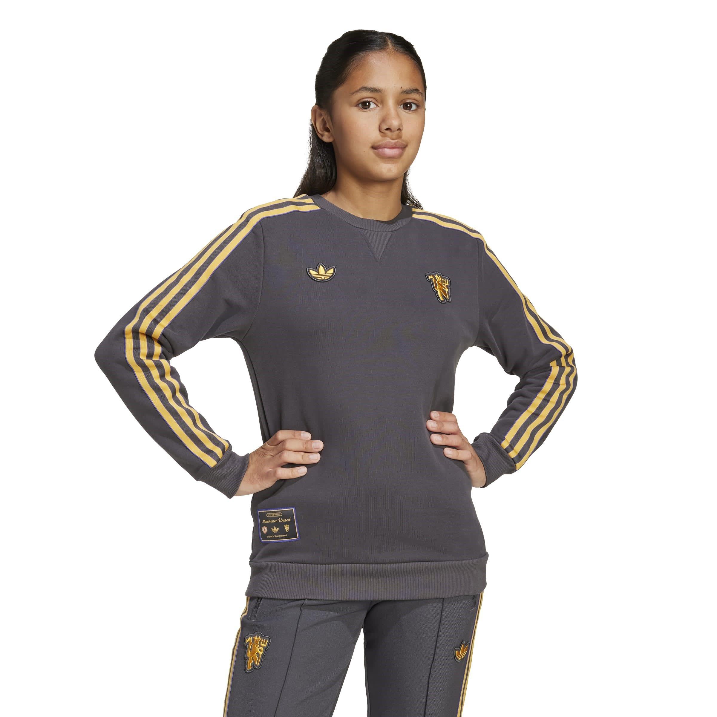 Nero - adidas - Manchester United Icons Crew Sweater Juniors - 4