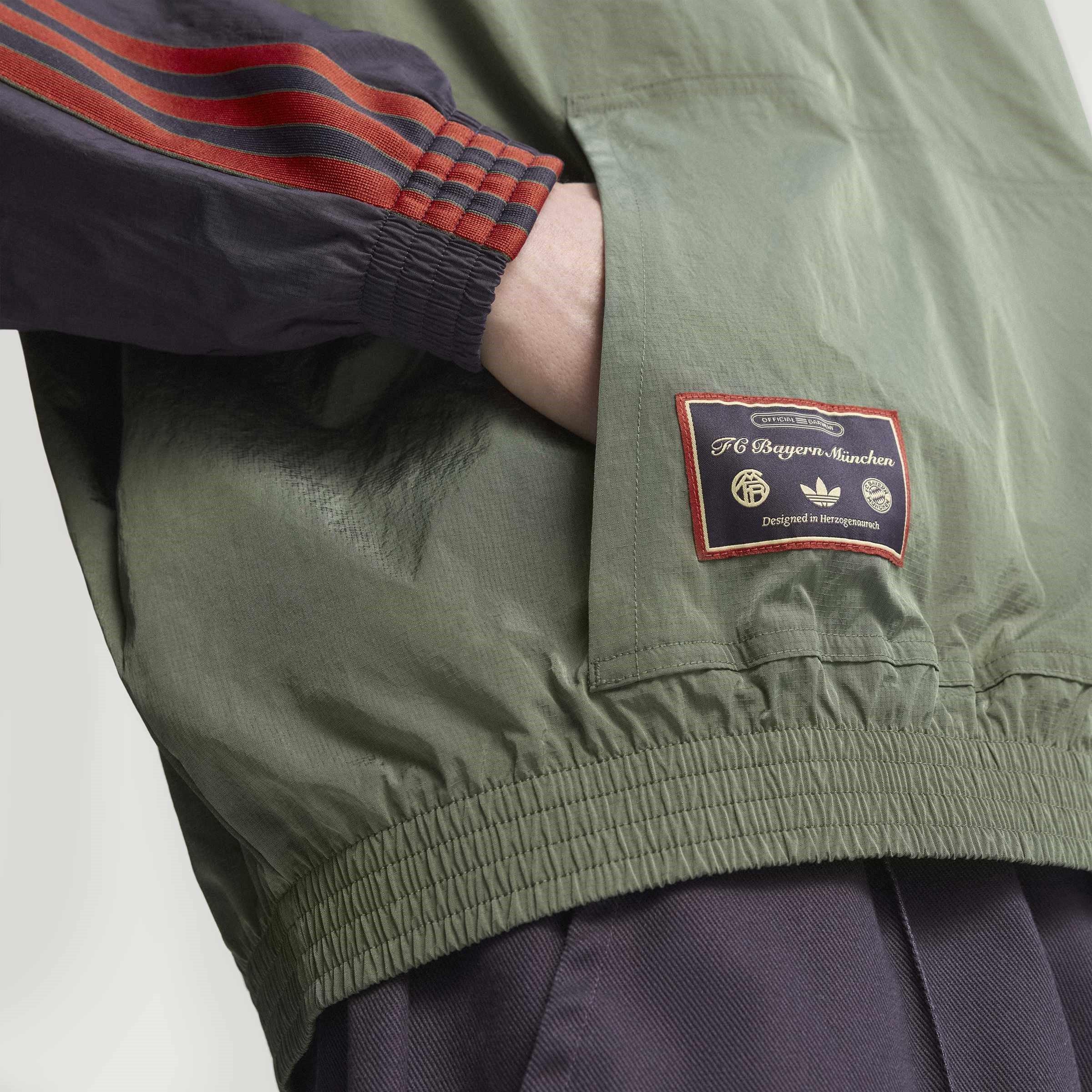 Grøn/Sort - adidas - Bayern Munich Originals Icon Half Zip Jacket Mens - 15