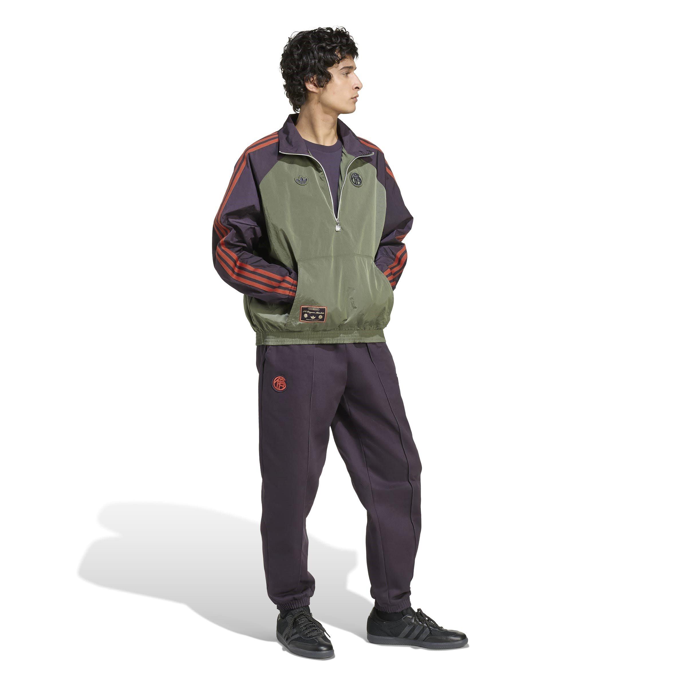 Grøn/Sort - adidas - Bayern Munich Originals Icon Half Zip Jacket Mens - 4