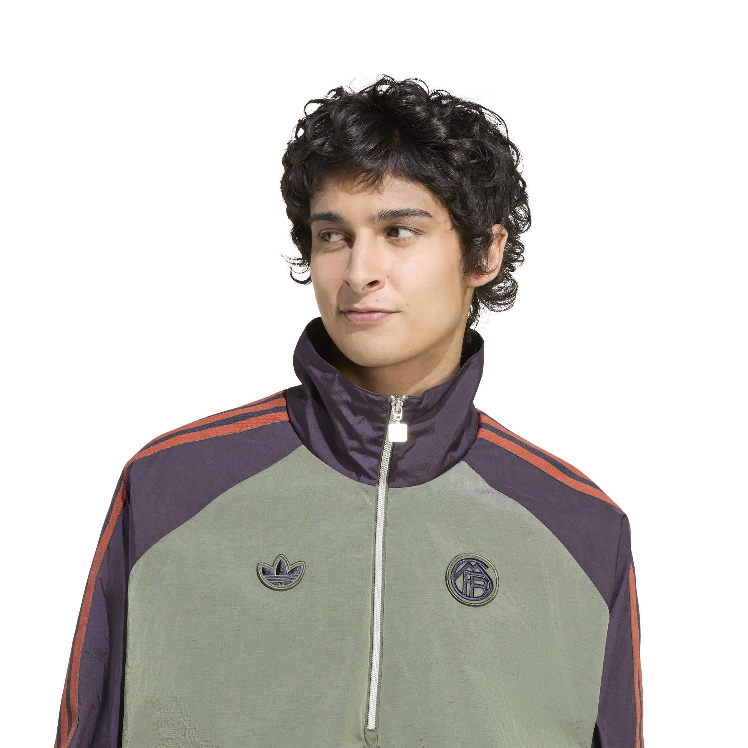 Grøn/Sort - adidas - Bayern Munich Originals Icon Half Zip Jacket Mens - 5