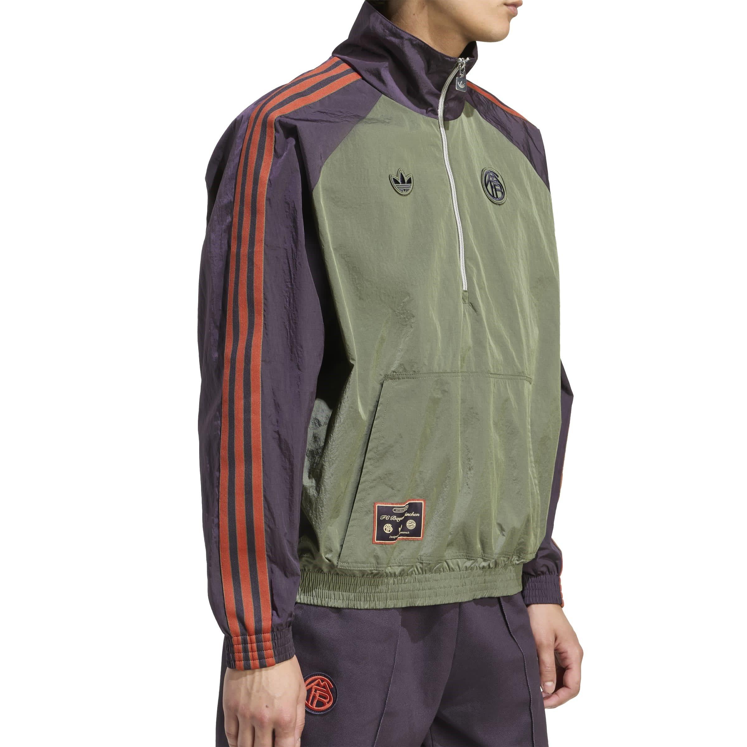 Grøn/Sort - adidas - Bayern Munich Originals Icon Half Zip Jacket Mens - 6