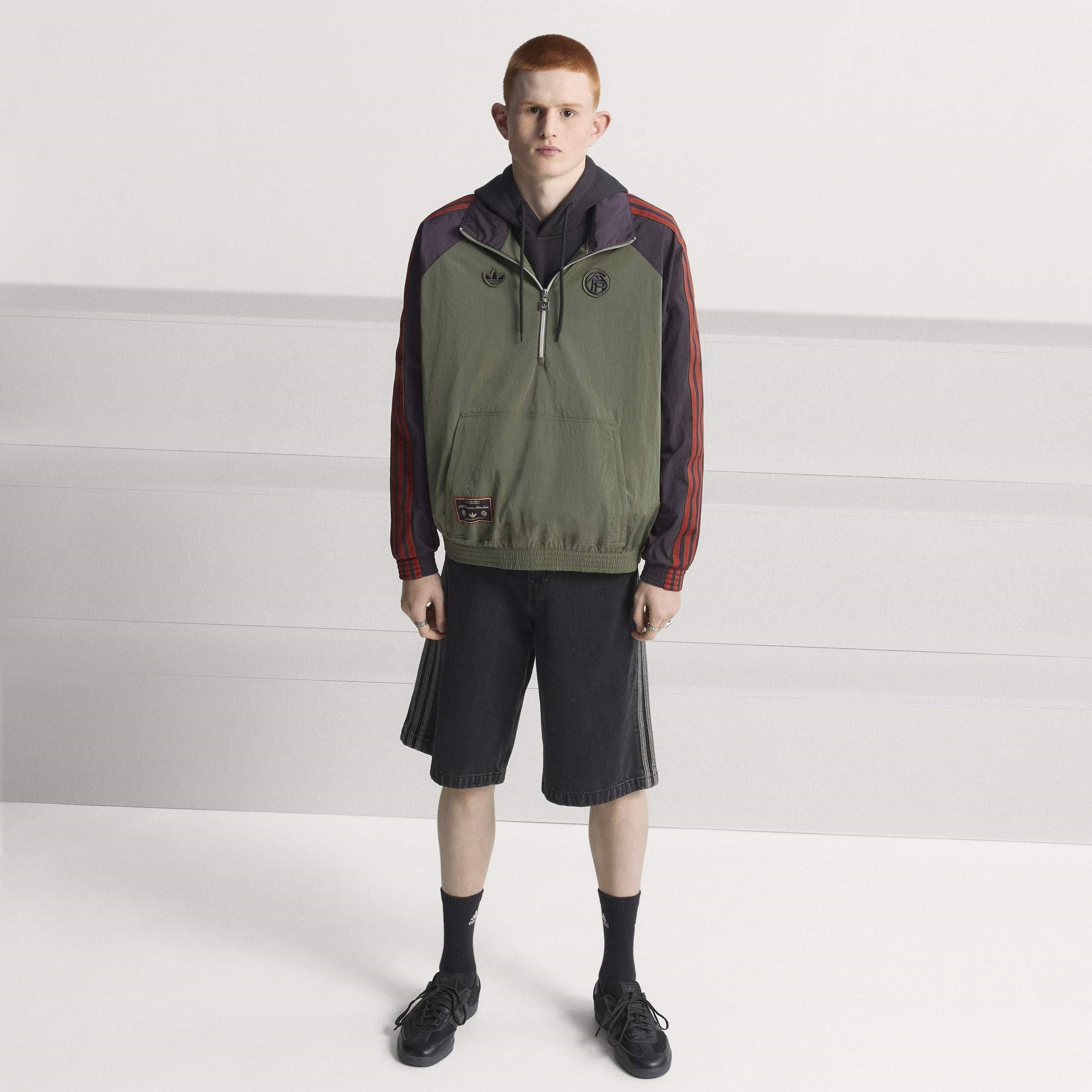 Grøn/Sort - adidas - Bayern Munich Originals Icon Half Zip Jacket Mens - 7