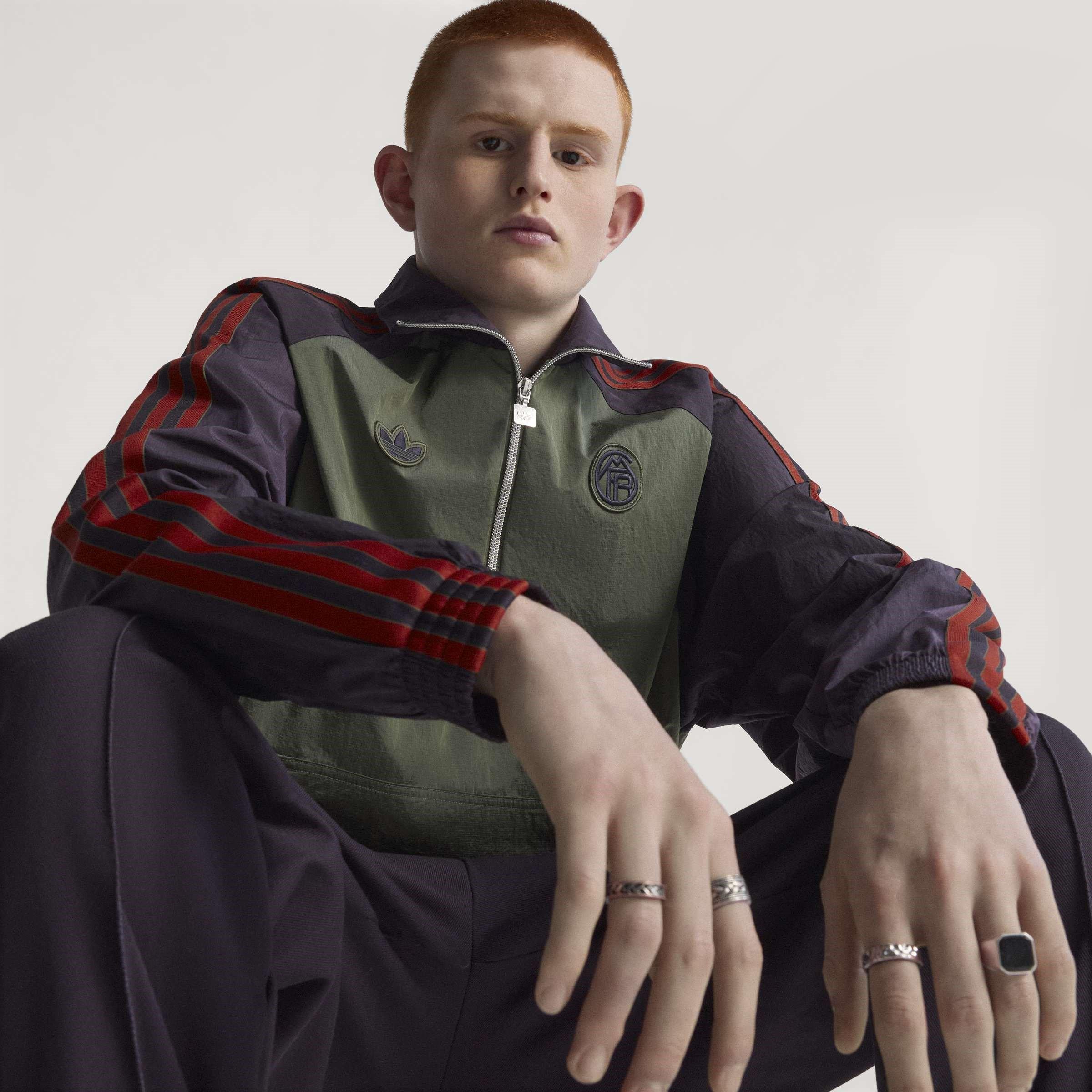 Grøn/Sort - adidas - Bayern Munich Originals Icon Half Zip Jacket Mens - 9