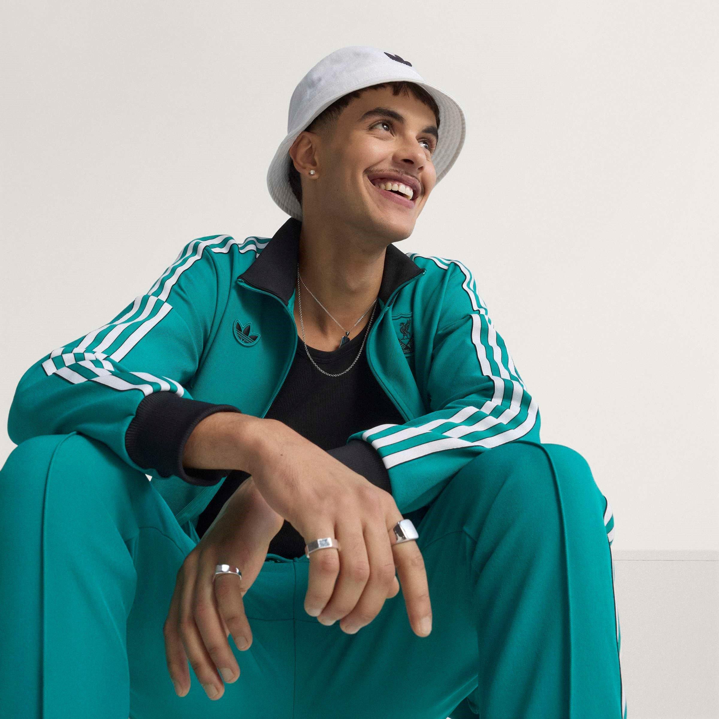 Green - adidas - Liverpool Terrace Icons Track Top Mens - 11