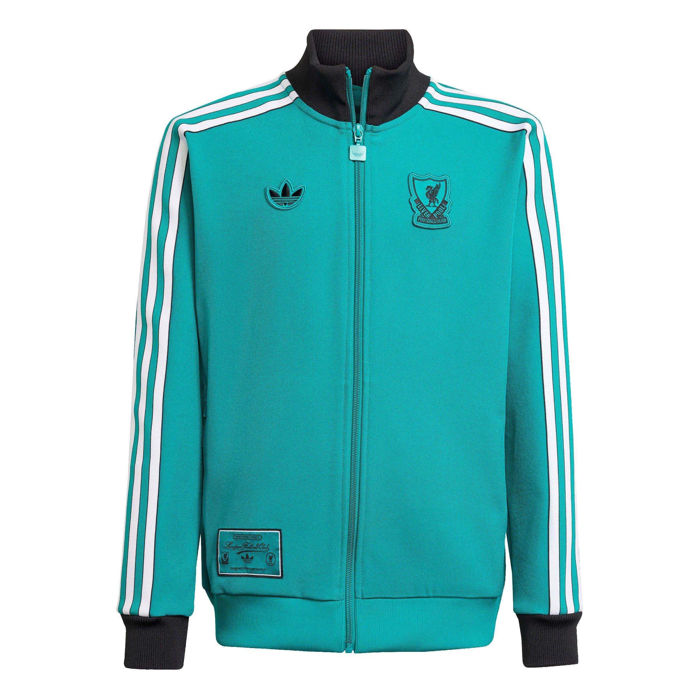 Verde - adidas - Liverpool Terrace Icons Tracksuit Top Juniors - 1