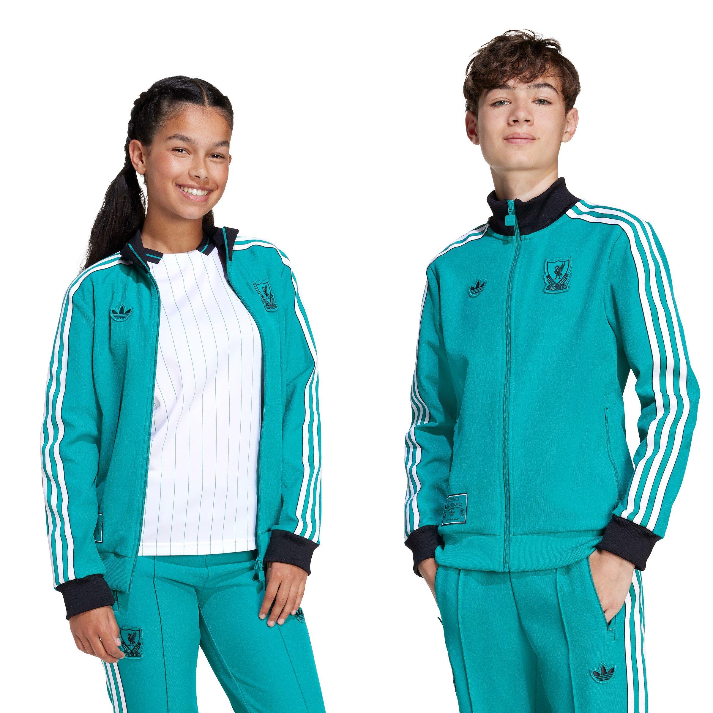 Green - adidas - Liverpool Terrace Icons Tracksuit Top Juniors - 2