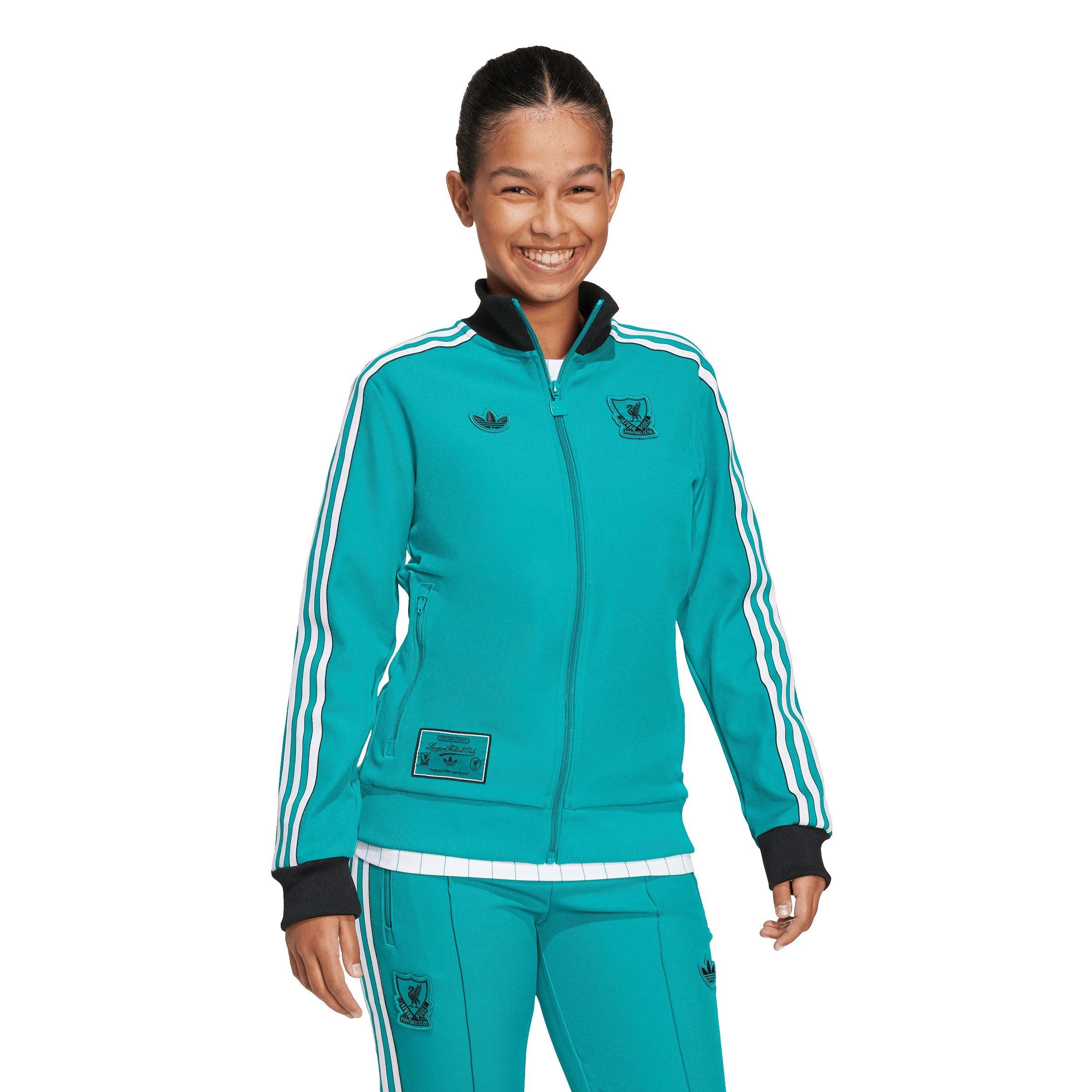 Green - adidas - Liverpool Terrace Icons Tracksuit Top Juniors - 4