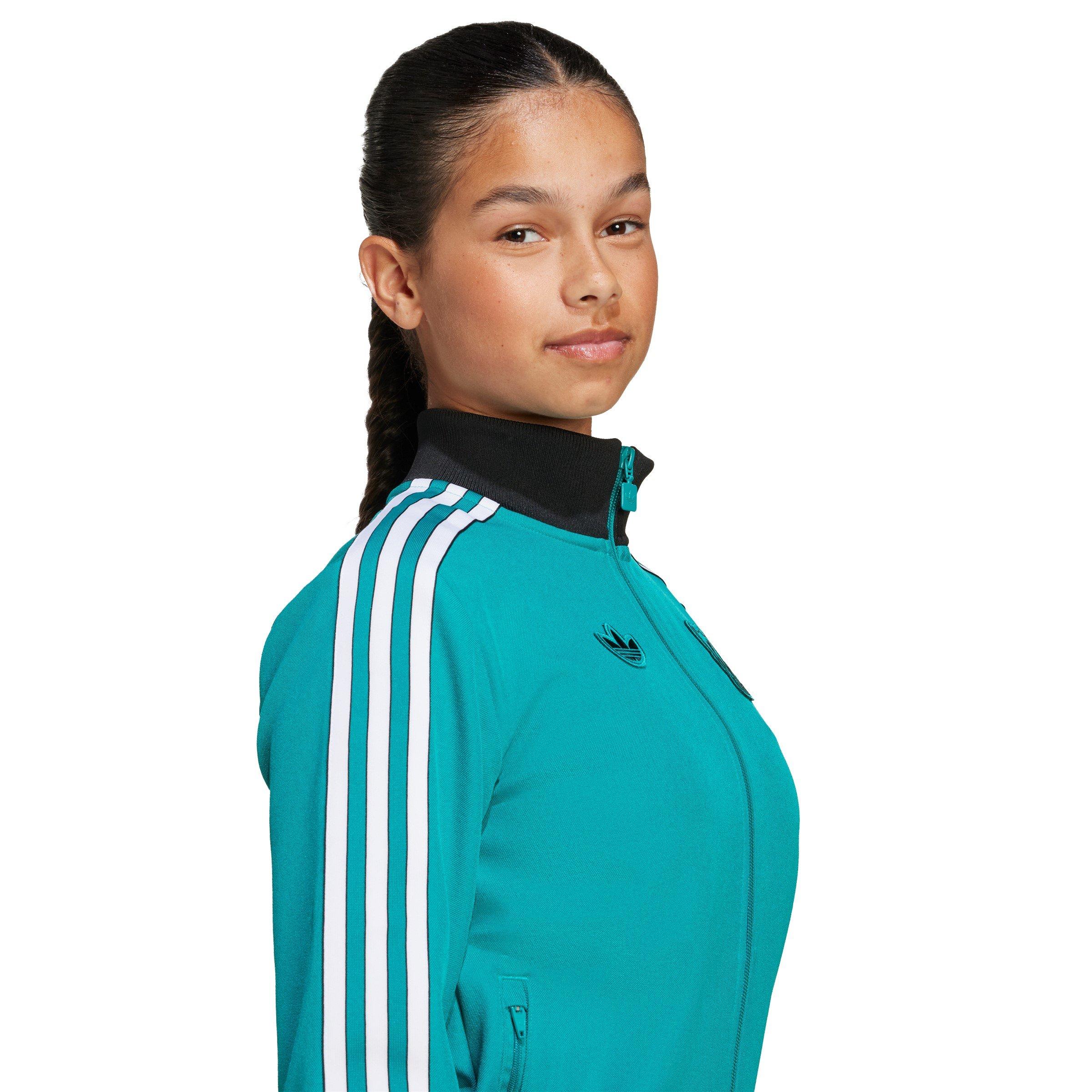 Green - adidas - Liverpool Terrace Icons Tracksuit Top Juniors - 6