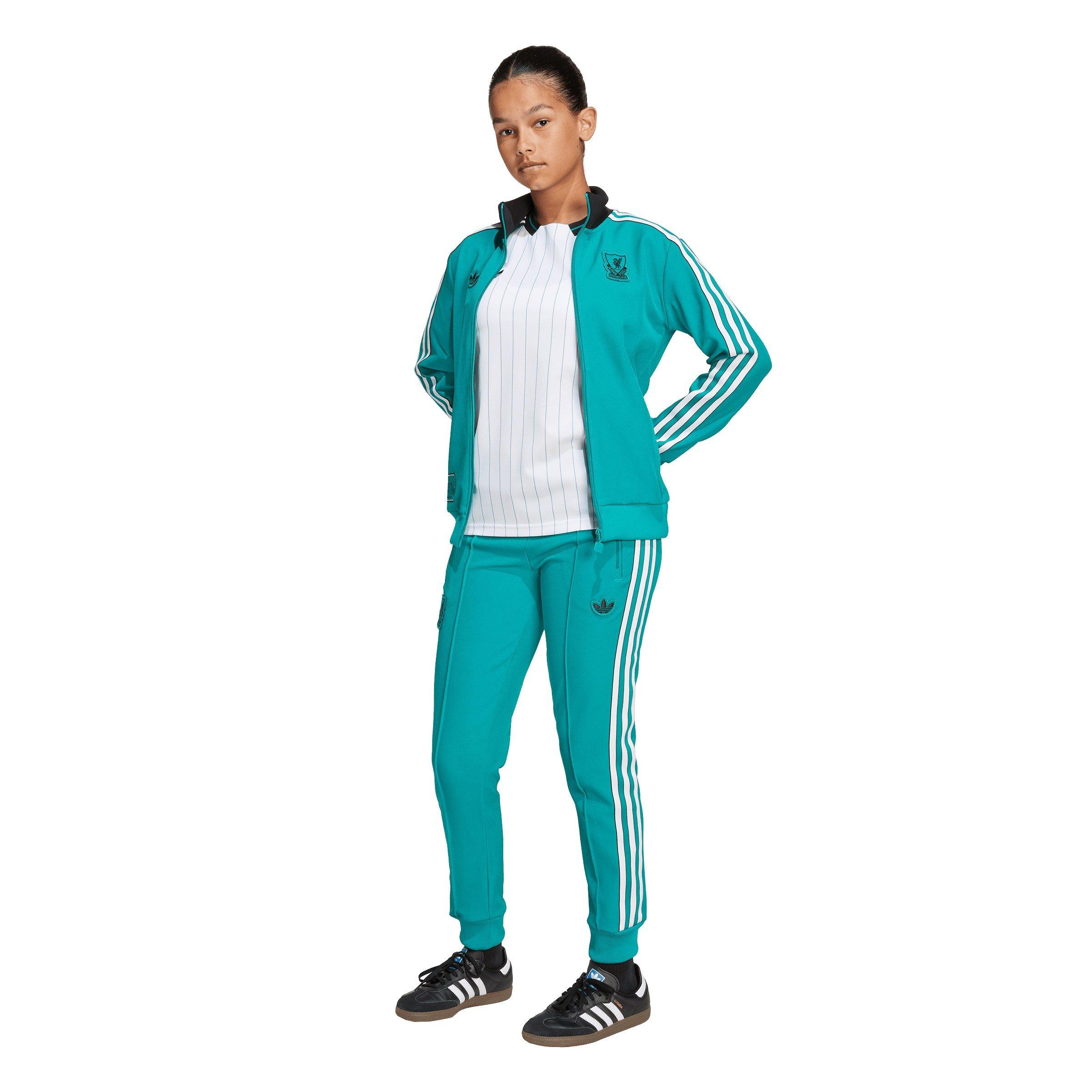 Green - adidas - Liverpool Terrace Icons Tracksuit Top Juniors - 7