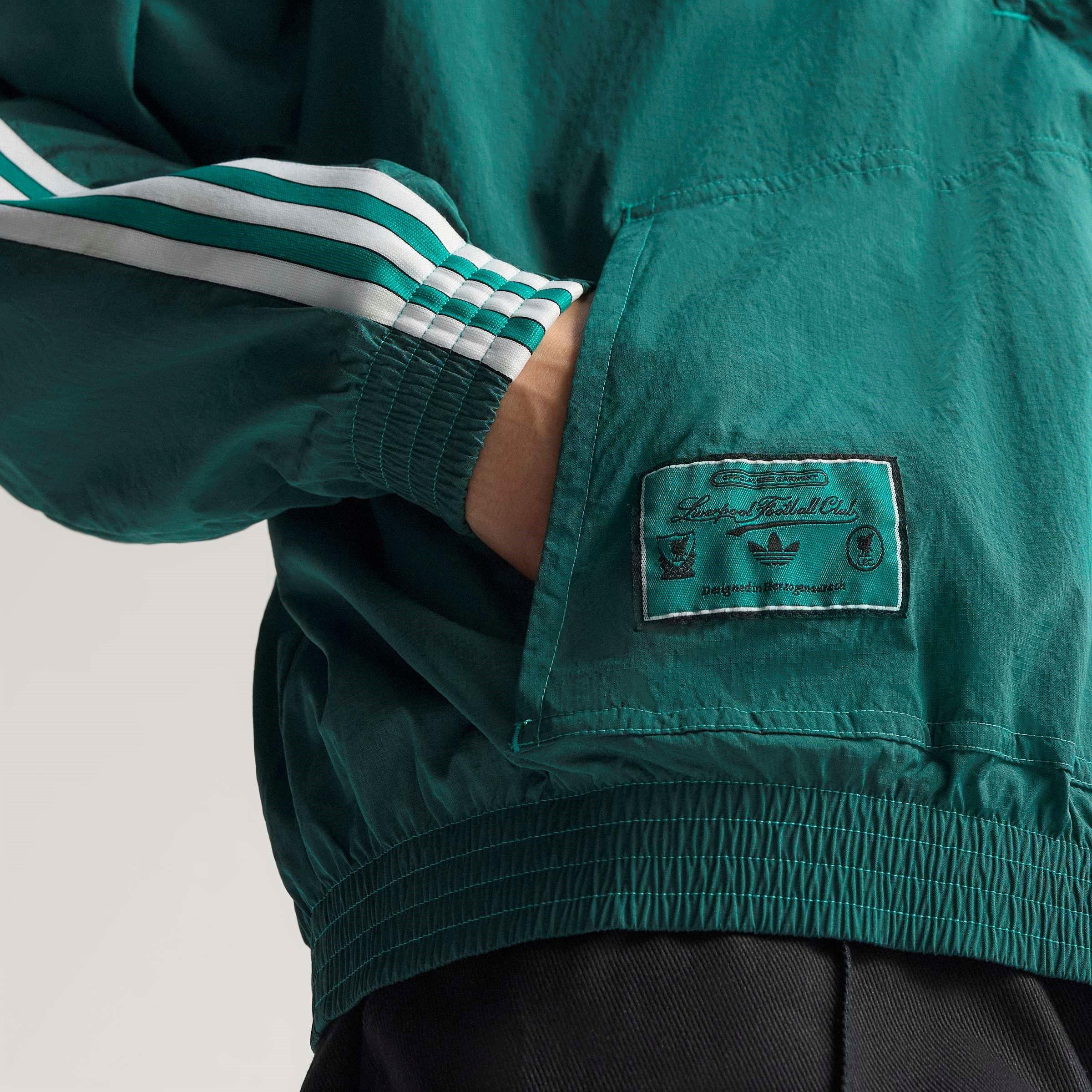 Green - adidas - Liverpool Icons Half Zip Jacket Mens - 12