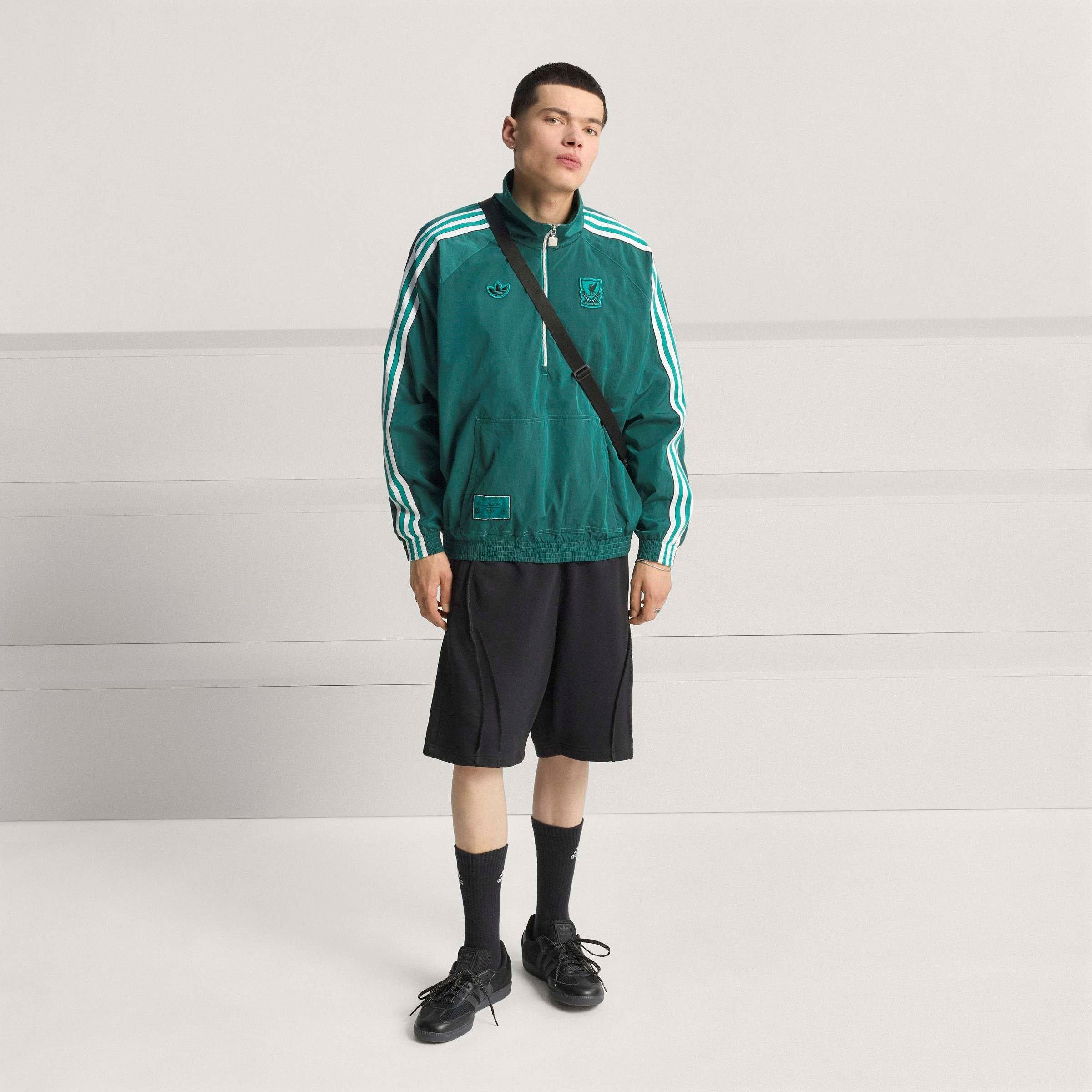 Green - adidas - Liverpool Icons Half Zip Jacket Mens - 8