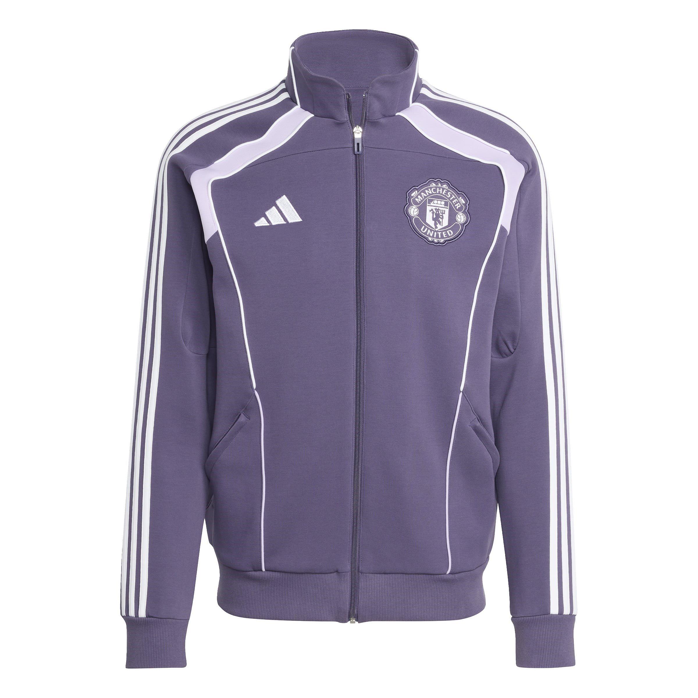 Adidas Men's Manchester United Ubp Doubleknit Tracksuit Top - Purple - M
