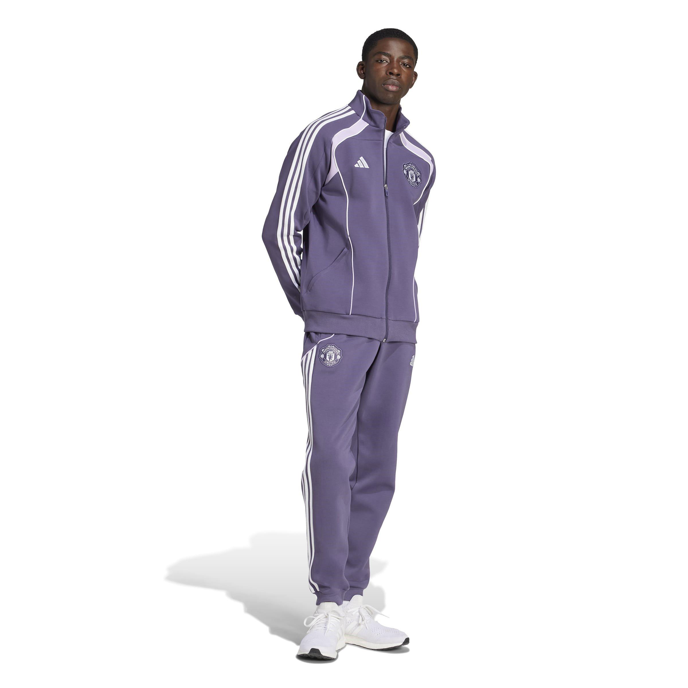 Purple - adidas - Manchester United UBP Doubleknit Tracksuit Top Mens - 4