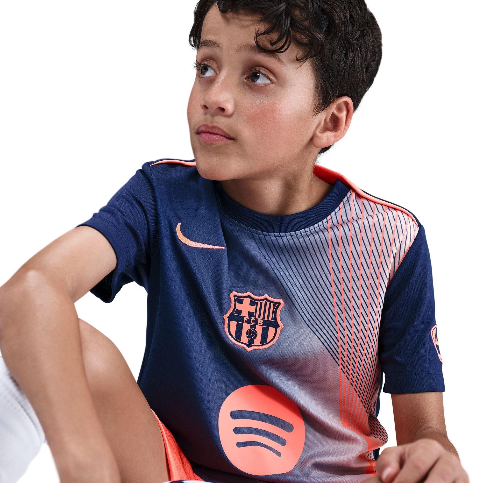 Bleu/Orange - Nike - Barcelona Third Pre Match Shirt 2025 2026 Juniors - 5