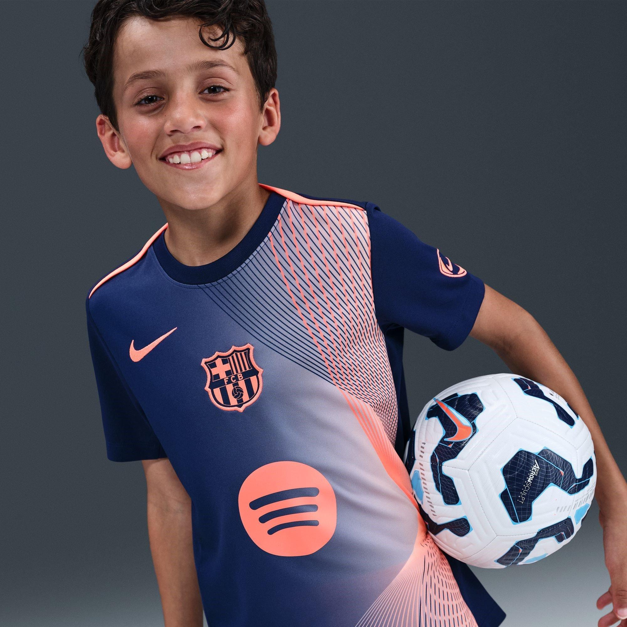 Bleu/Orange - Nike - Barcelona Third Pre Match Shirt 2025 2026 Juniors - 6