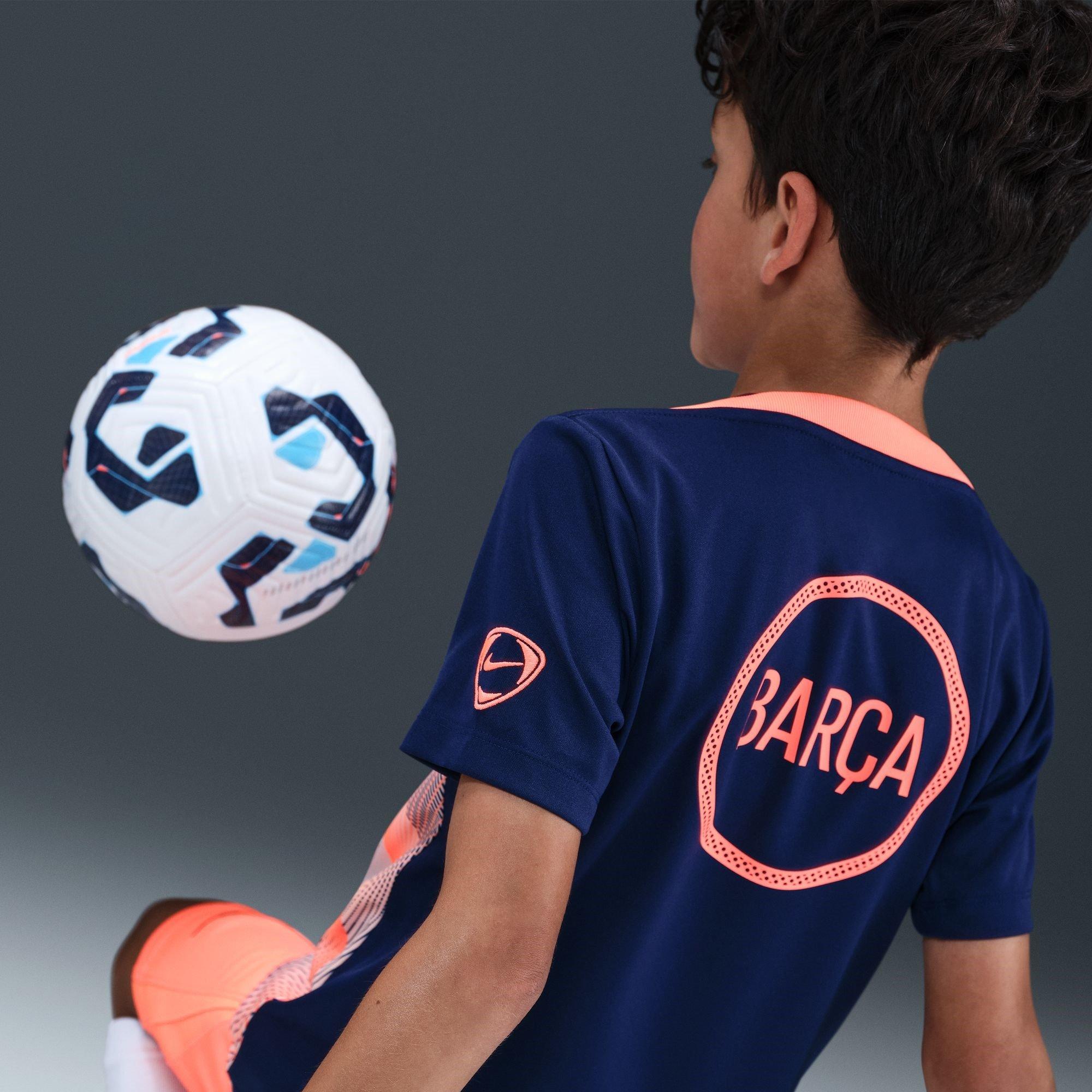 Bleu/Orange - Nike - Barcelona Third Pre Match Shirt 2025 2026 Juniors - 9