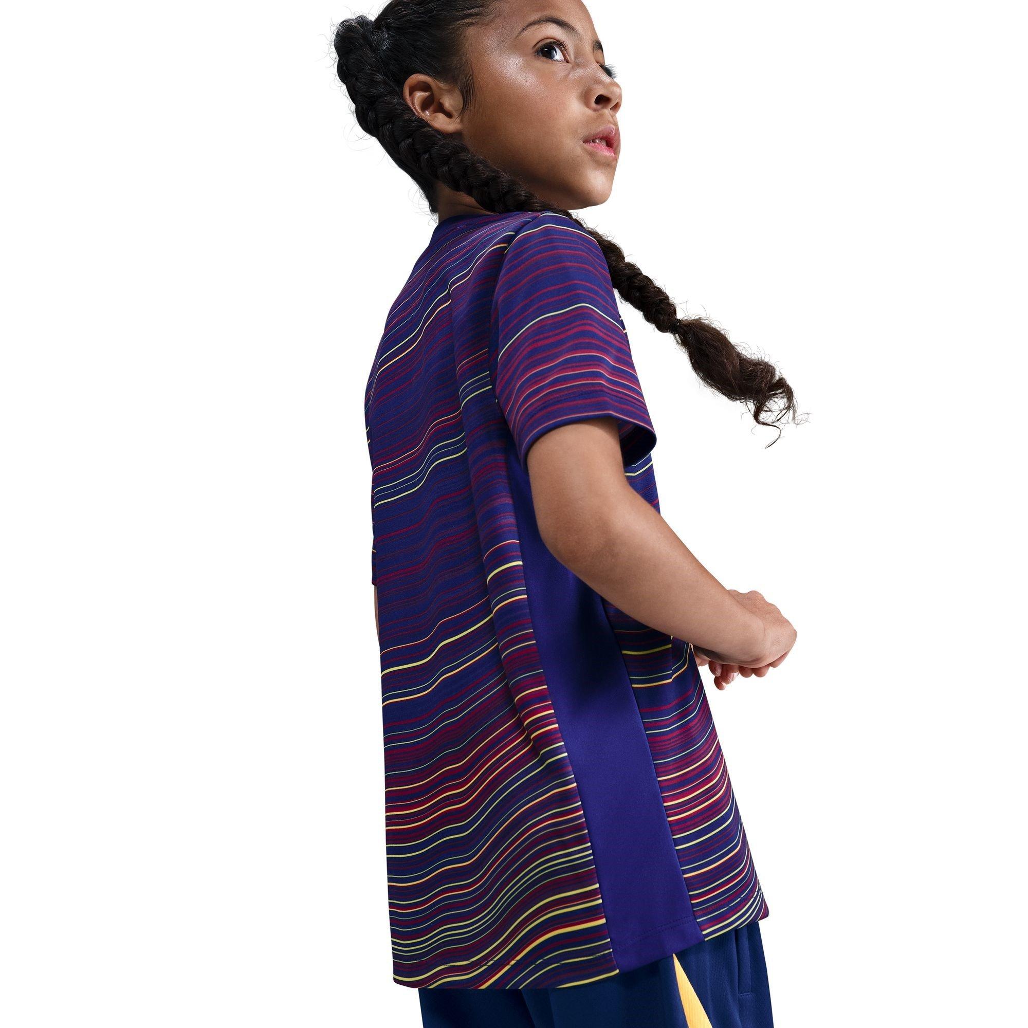 Blue/Red - Nike - Barcelona Home Pre Match Shirt 2025 2026 Juniors - 2