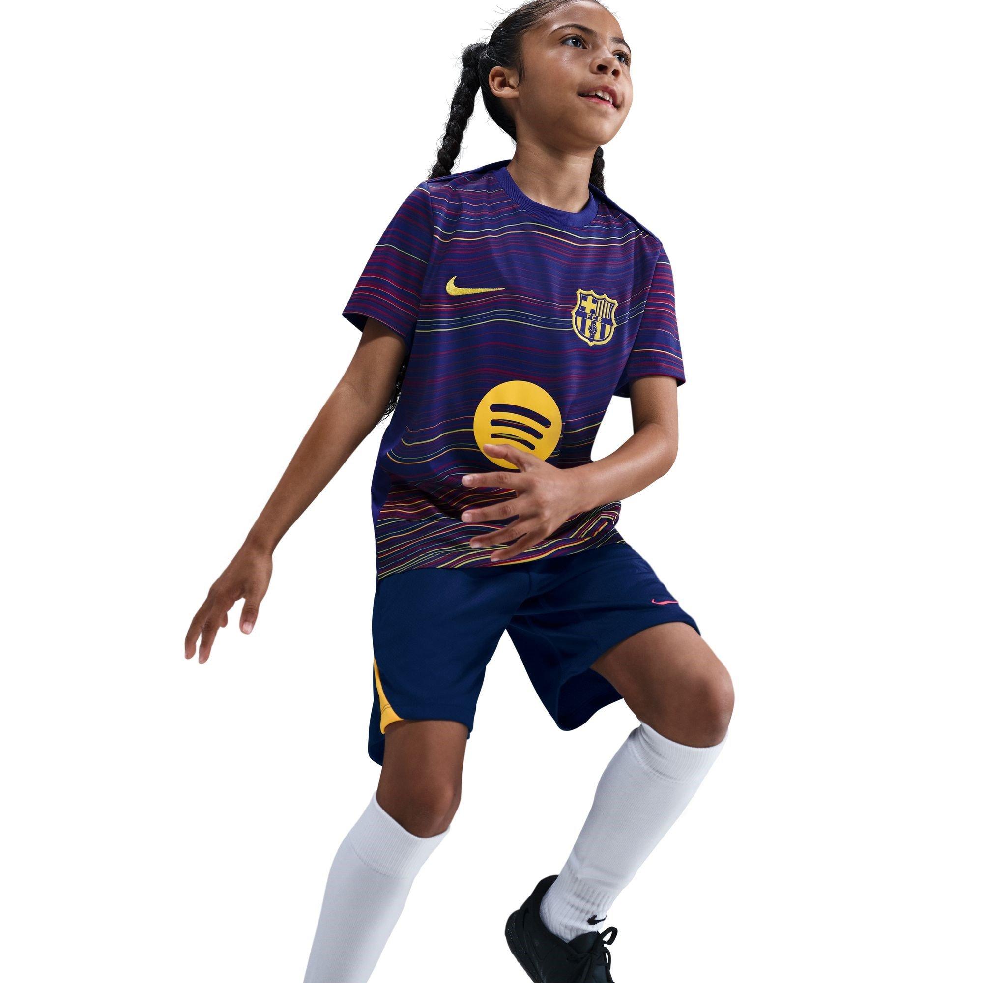Blue/Red - Nike - Barcelona Home Pre Match Shirt 2025 2026 Juniors - 3