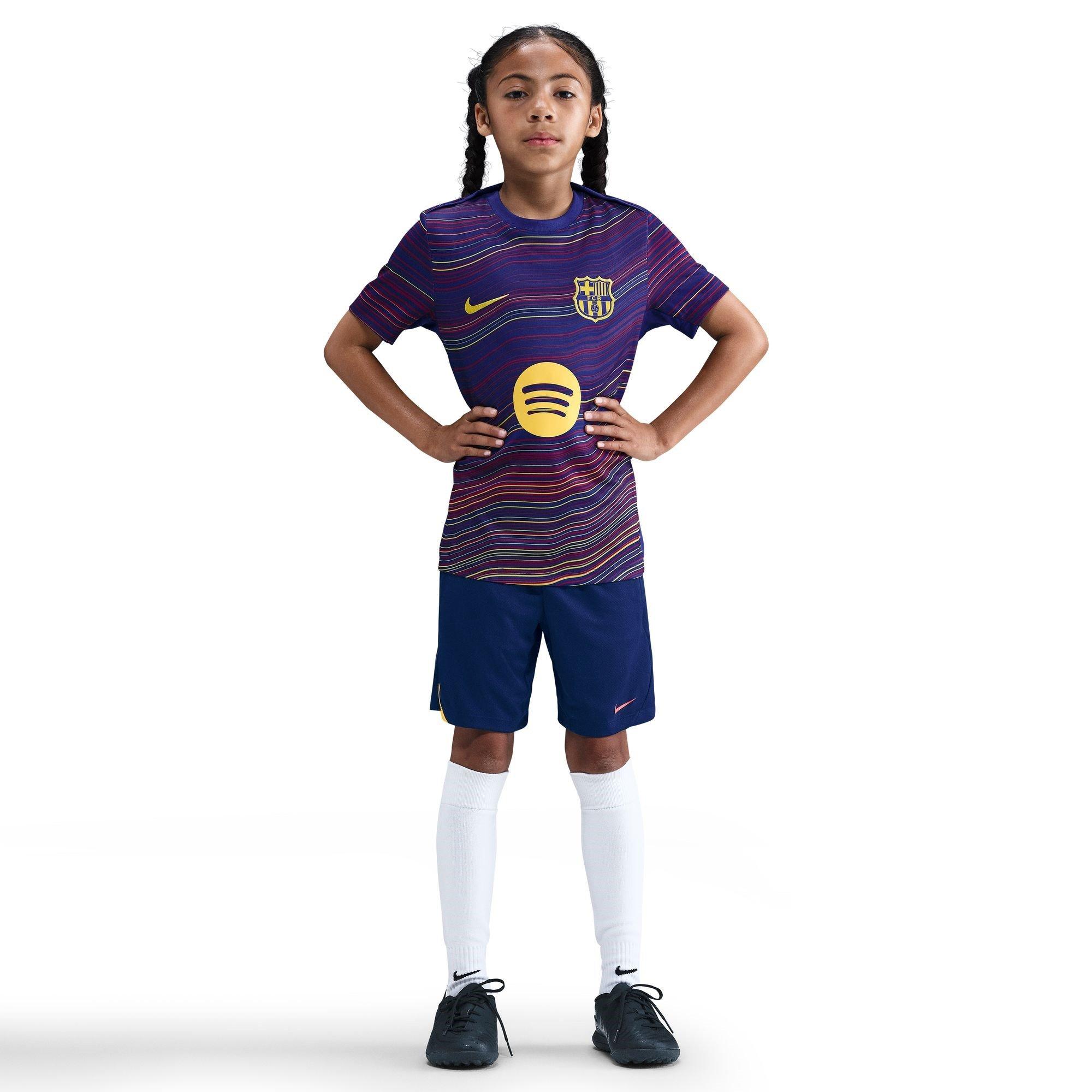 Blue/Red - Nike - Barcelona Home Pre Match Shirt 2025 2026 Juniors - 4