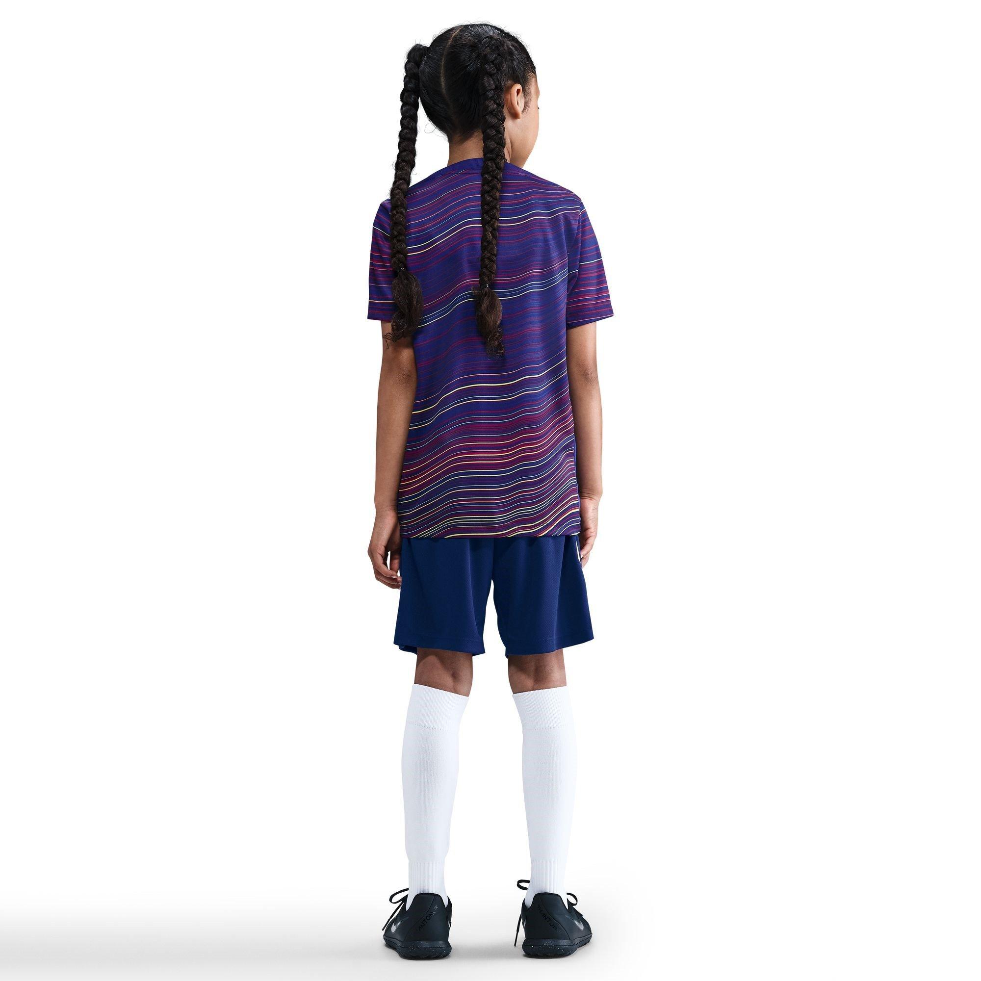 Blue/Red - Nike - Barcelona Home Pre Match Shirt 2025 2026 Juniors - 5