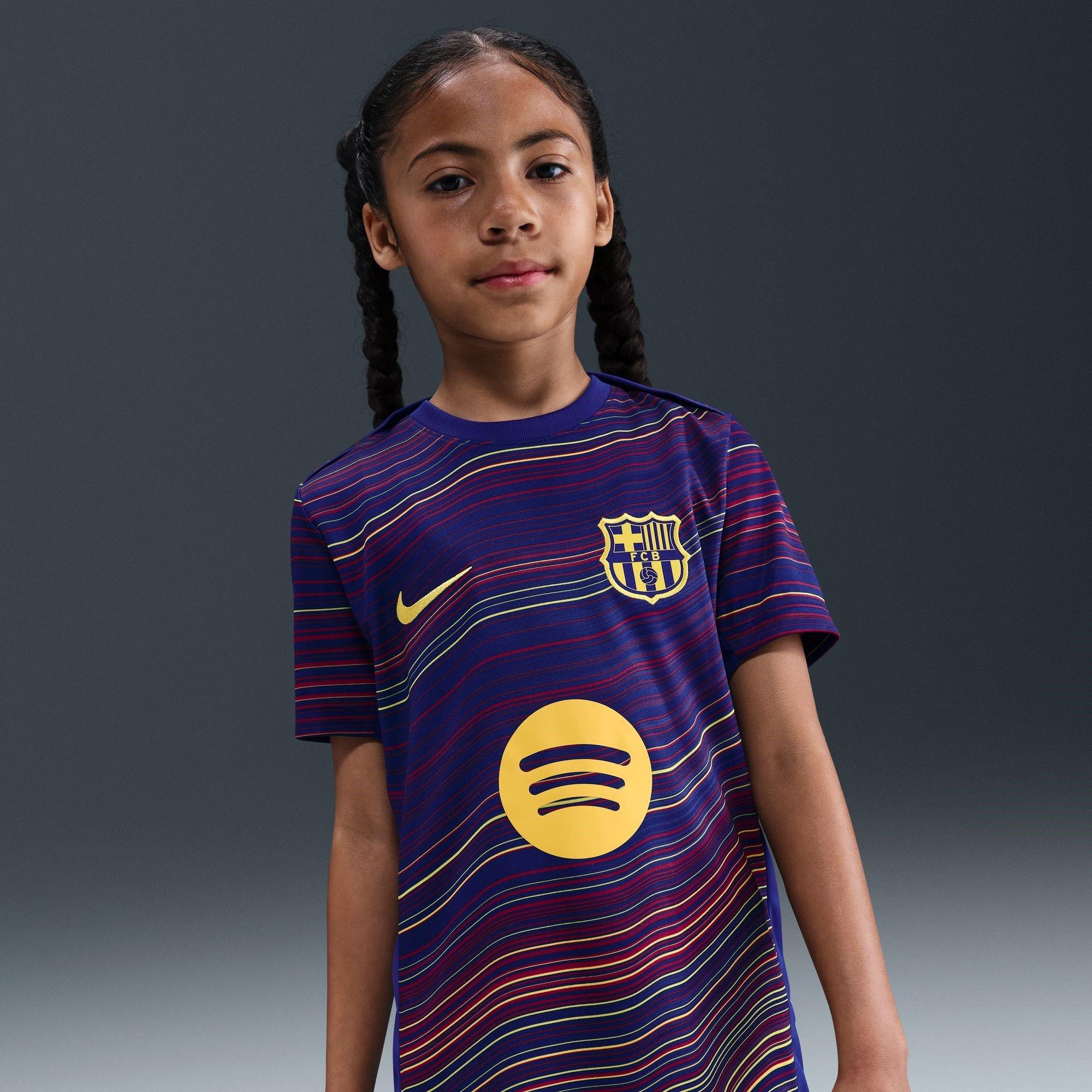 Blue/Red - Nike - Barcelona Home Pre Match Shirt 2025 2026 Juniors - 6