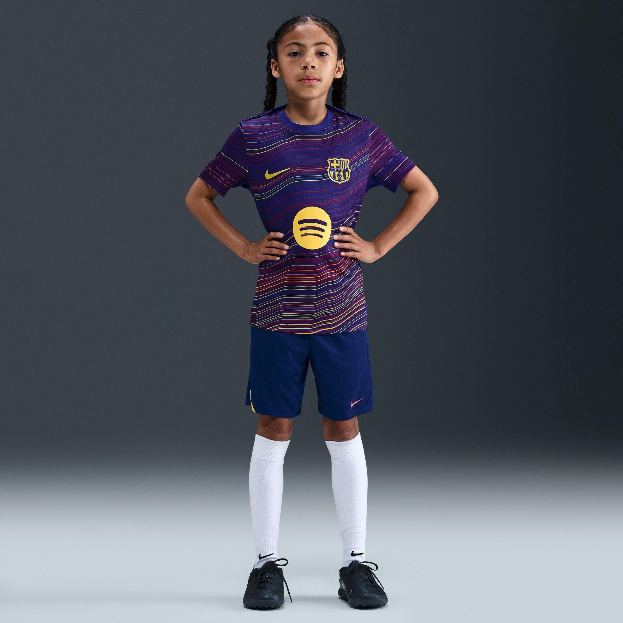 Blue/Red - Nike - Barcelona Home Pre Match Shirt 2025 2026 Juniors - 7