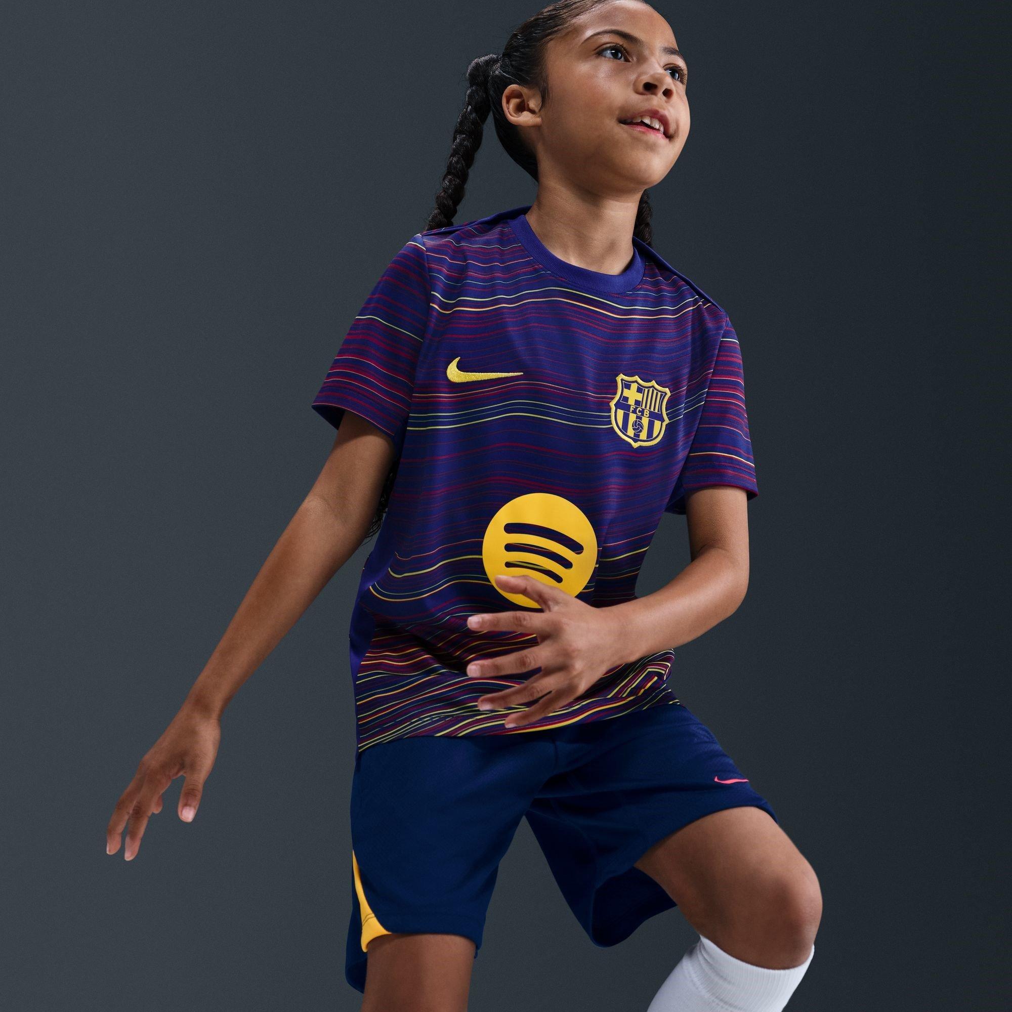 Blue/Red - Nike - Barcelona Home Pre Match Shirt 2025 2026 Juniors - 10